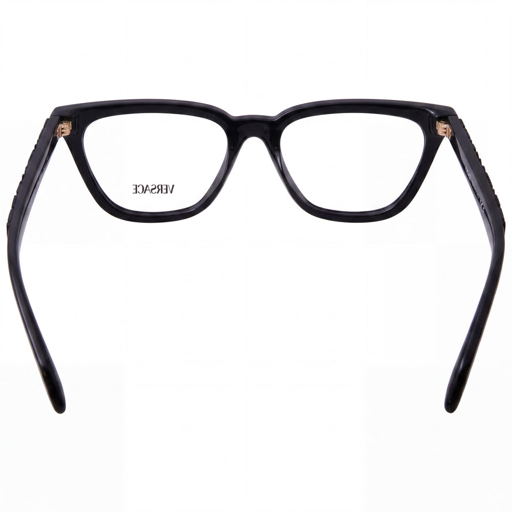 Gafas de hombre Versace Ve 3352u con montura de nailon negro y lentes transparentes, 53 mm de ancho de lente