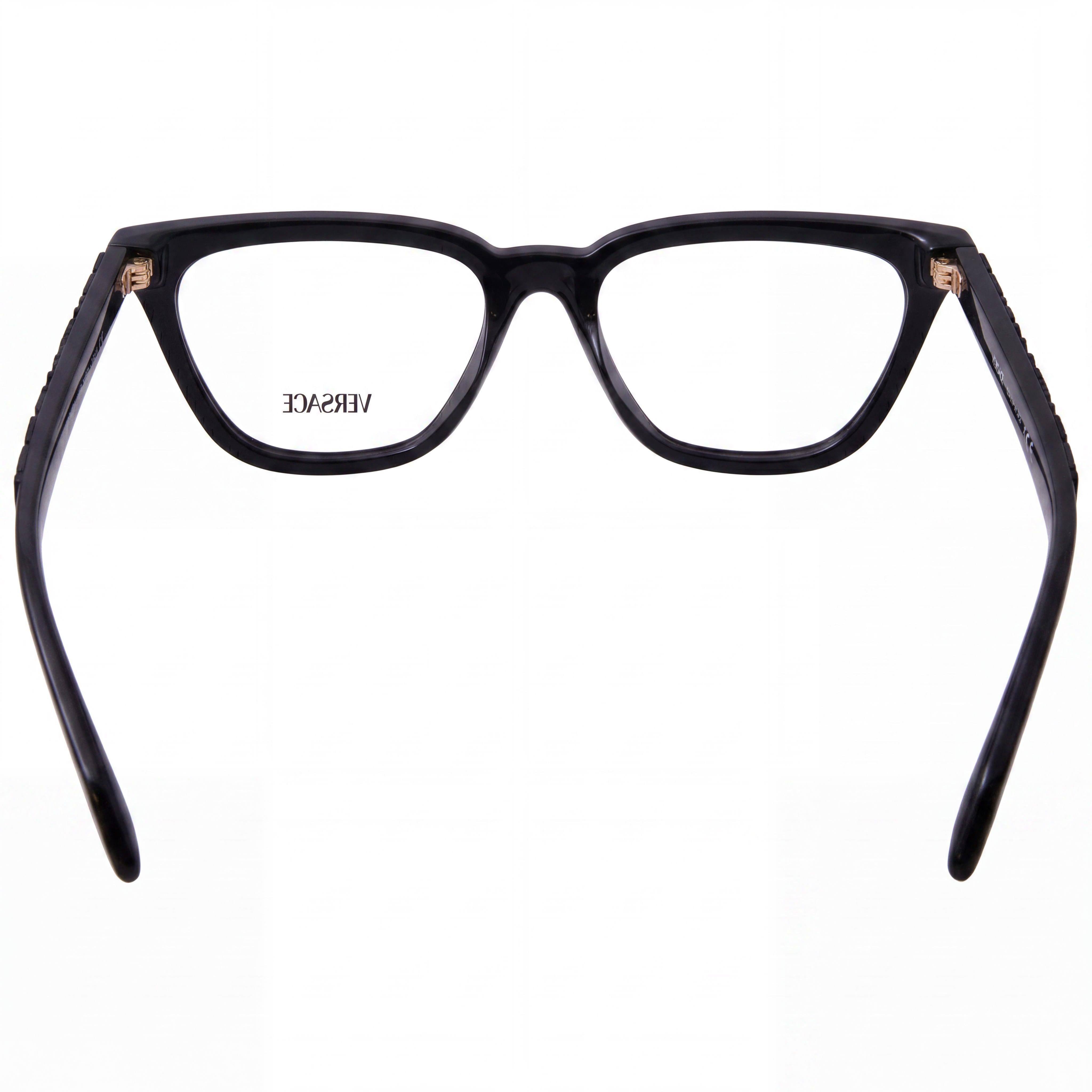 Versace Ve 3352u Men's Eyeglasses featuring Black Nylon Frames and Clear Lenses, 53mm Lens Width, Photo 3