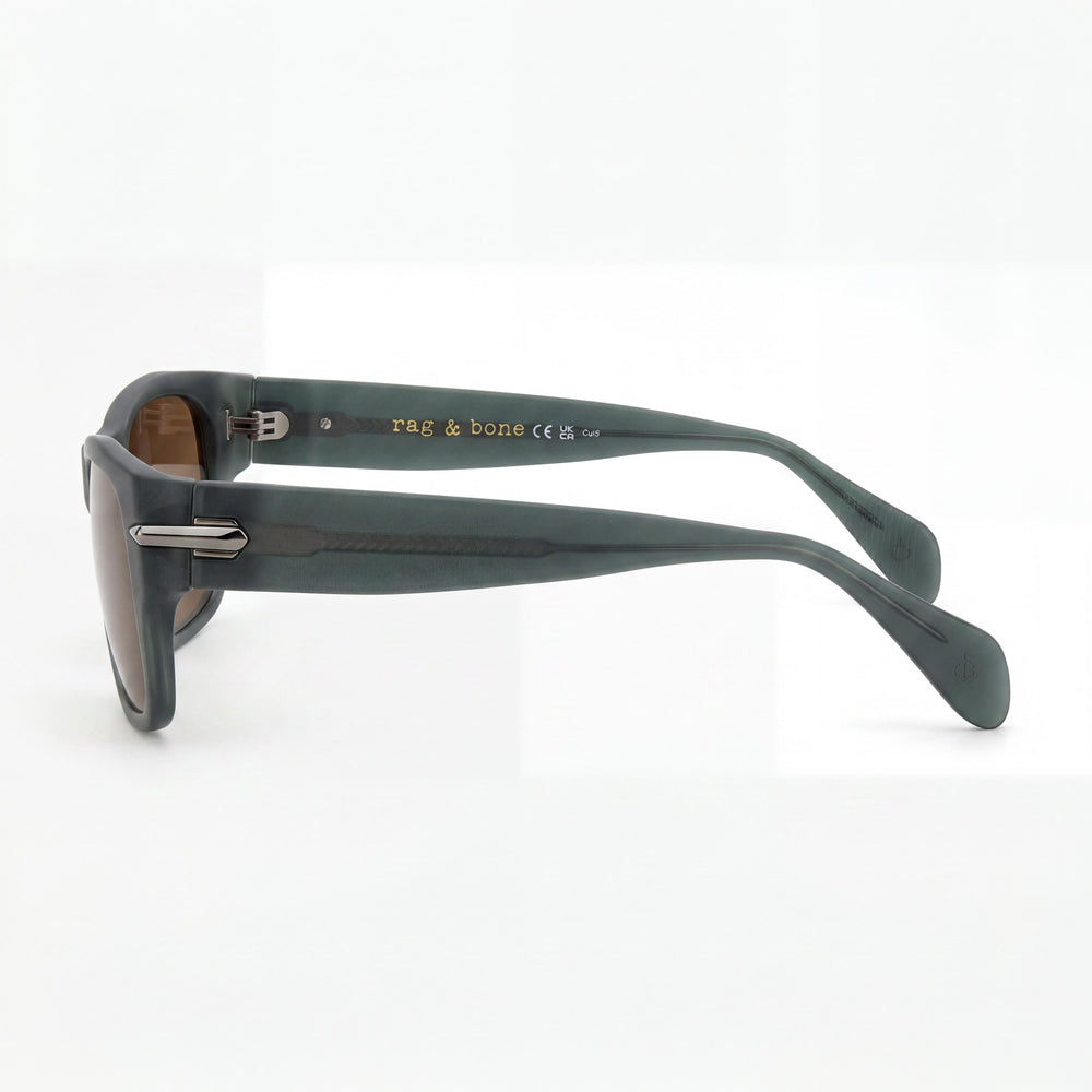 Rag & Bone Casual para hombre, armazón de acetato de cristal, lentes verdes no polarizadas 55-17-145
