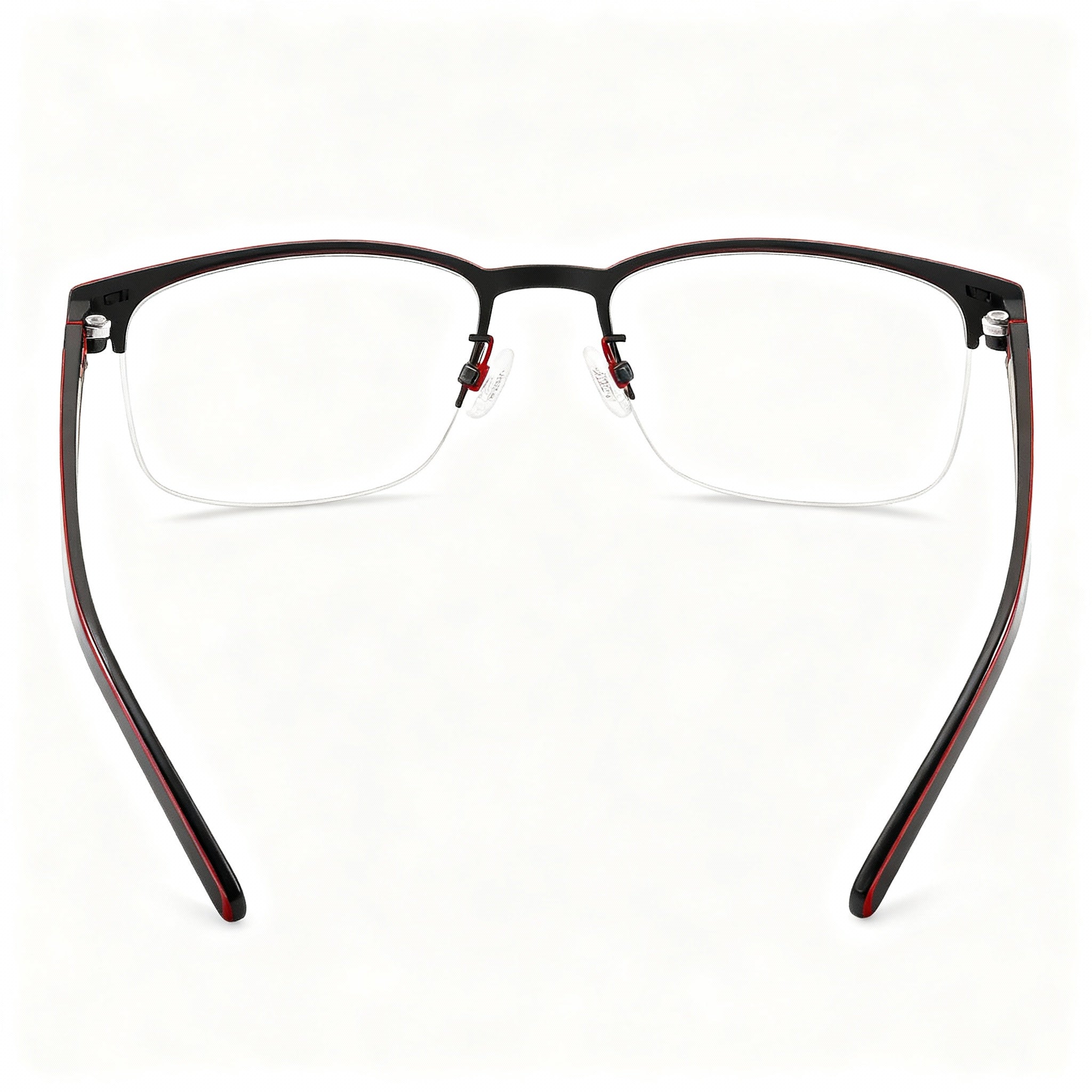 Gafas de sol modernas HUGO para mujer con montura de acero de aleación en negro y rojo y lentes de 53 mm de ancho., Photo 3