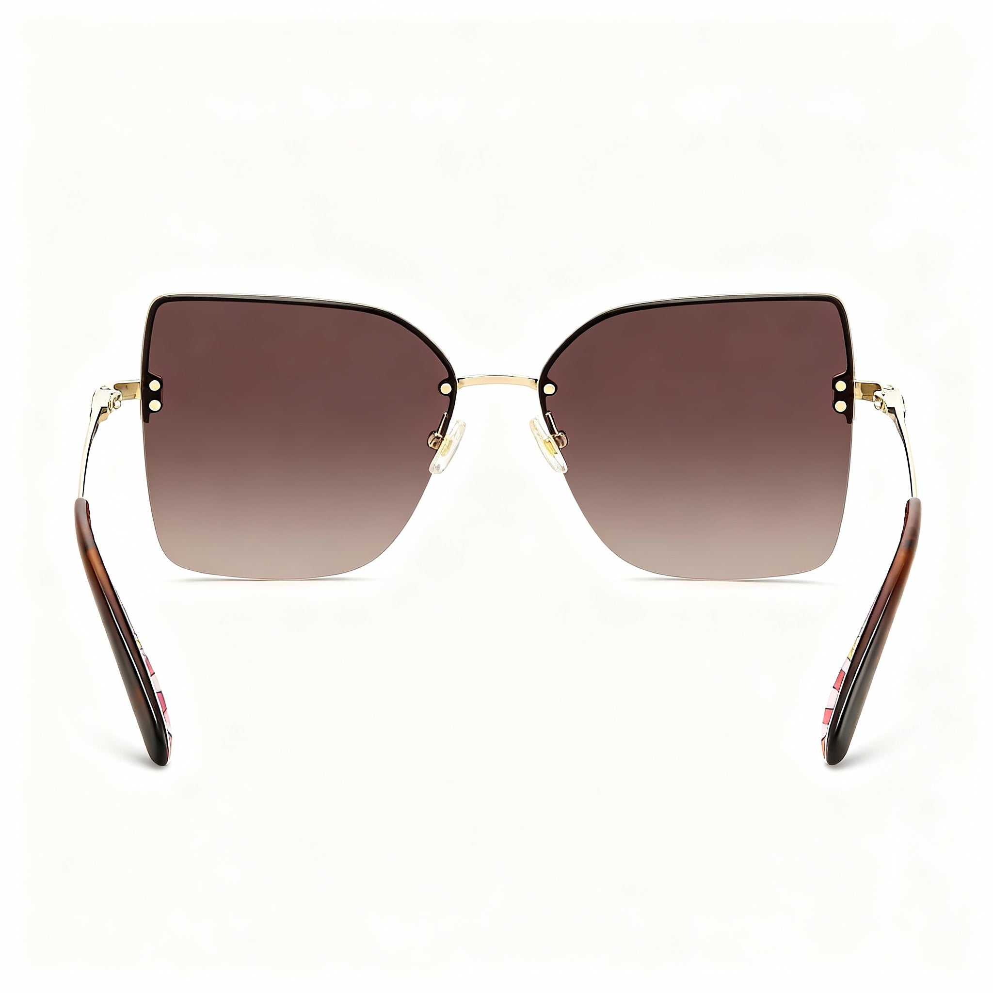 kate spade new york Contemporary Women's Gold Brown Stainless Steel Non-Polarized UV Protected Brown Shaded 58mm Sunglasses, Photo 3