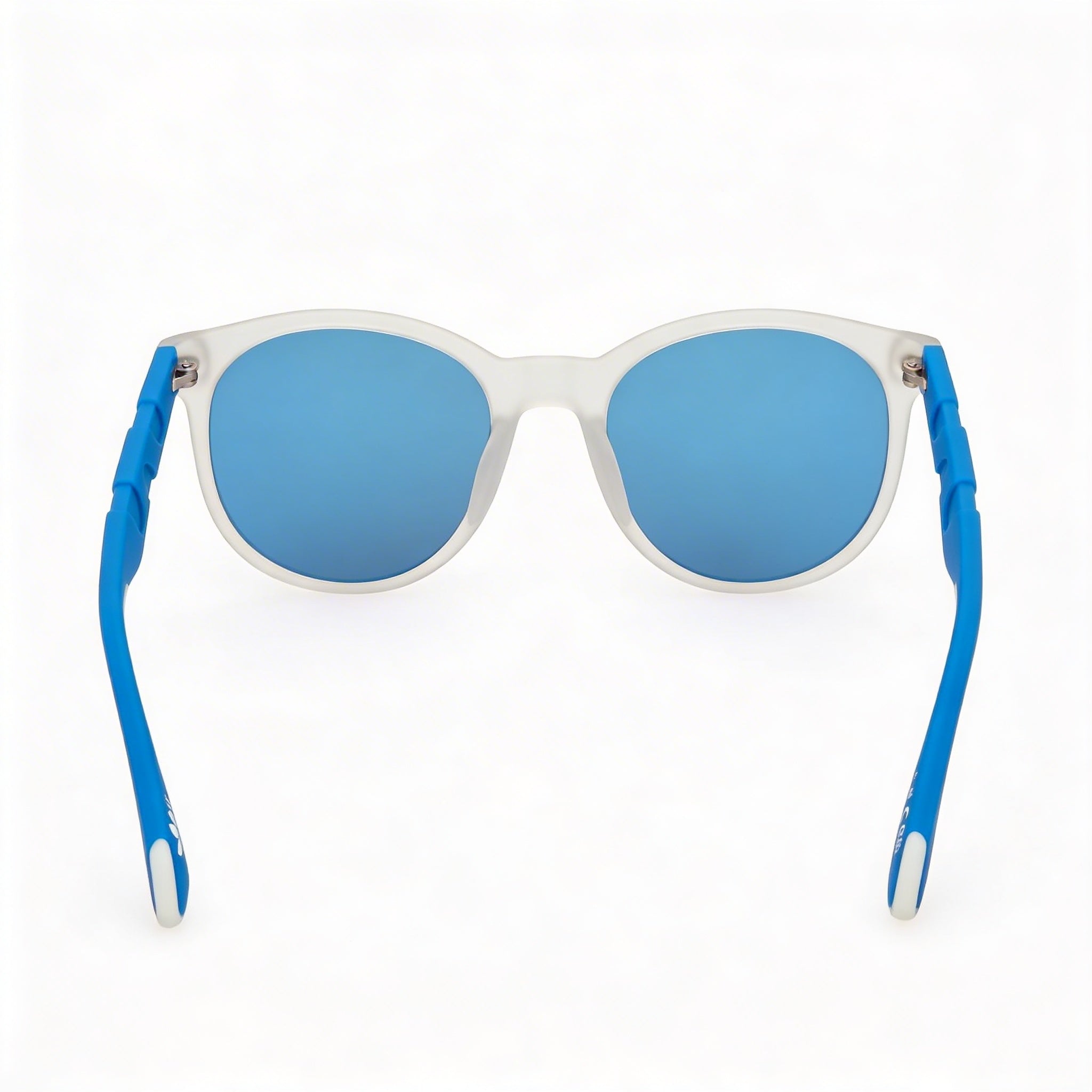 Adidas Men's Sunglasses, 100% UV Protection, Plastic, Crystal Blue Frame, Blue Mirror Lenses, 53mm, Photo 4