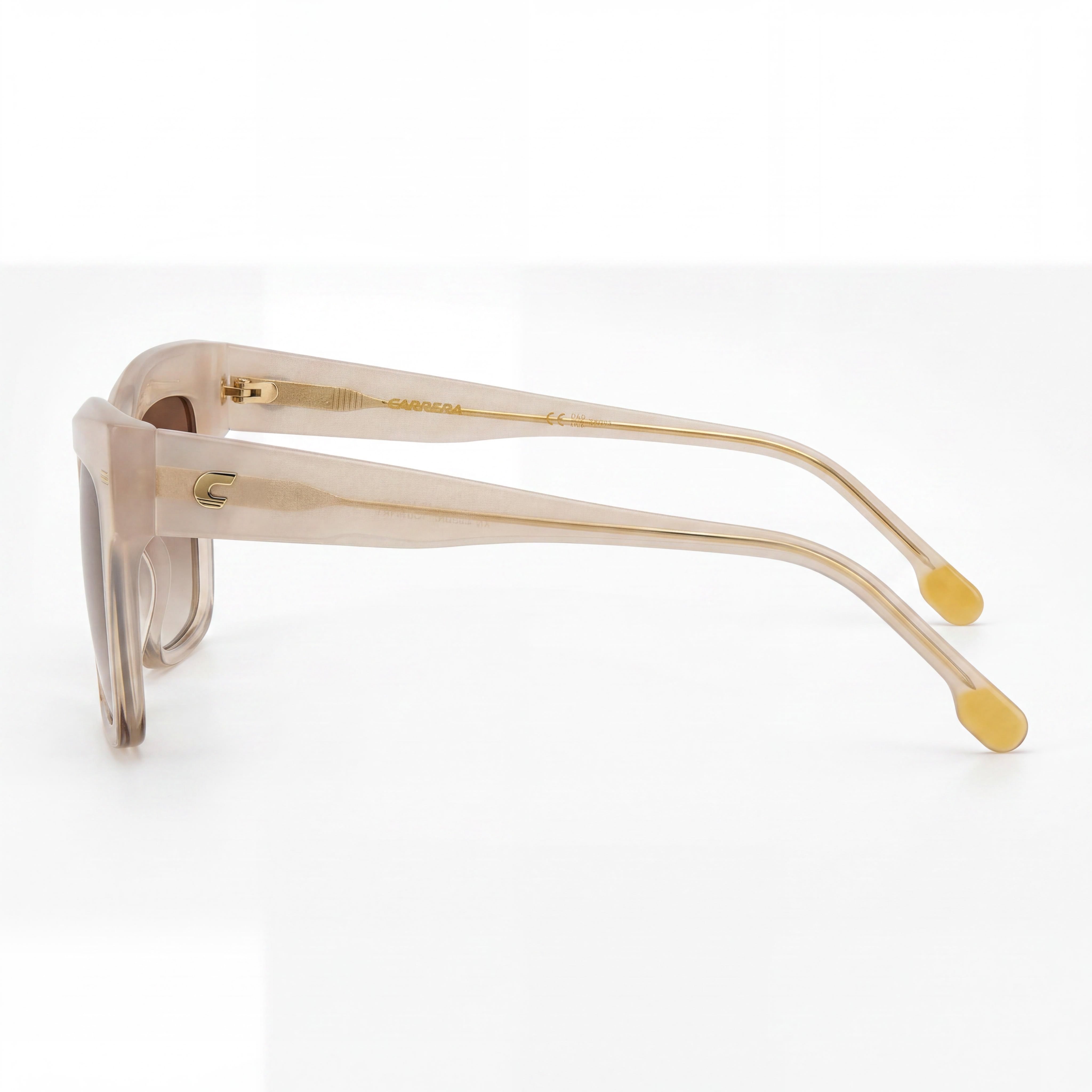 Carrera Casual Women's Sunglasses, Ivory Acetate Frame, Brown Shaded Polycarbonate Lenses, 54mm Lens, Photo 3