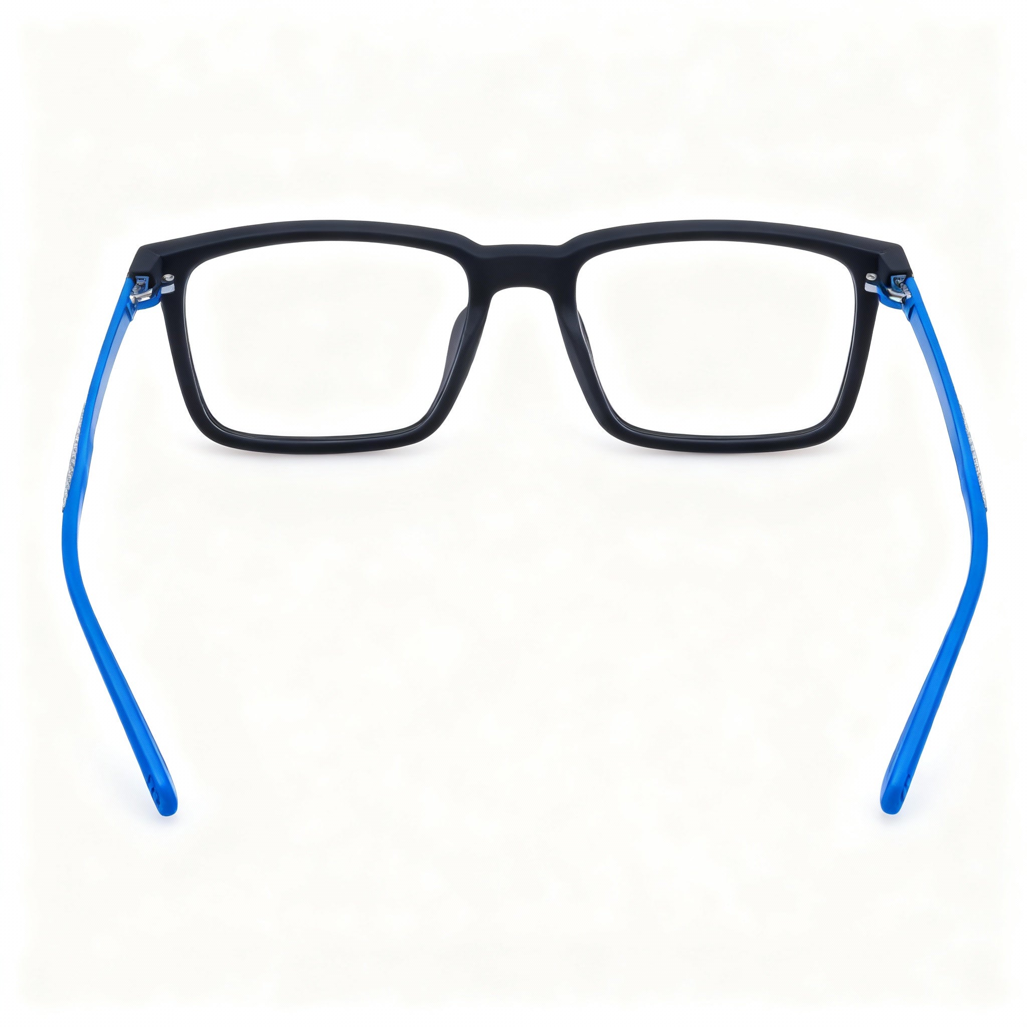 Fila VFI121 Men's Full-frame Plastic Eyeglasses Rubberized Blue, Non Polarized Polycarbonate Lenses, 53mm, Photo 4