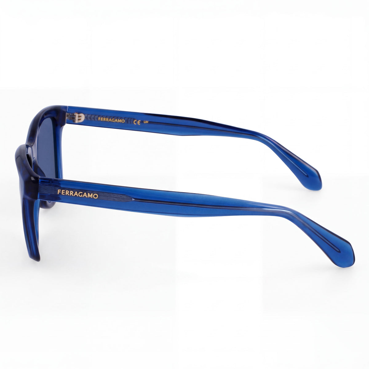 Salvatore Ferragamo Sf2001s Gafas para hombre con montura de plástico azul transparente, 54mm de ancho de lente, Photo 2