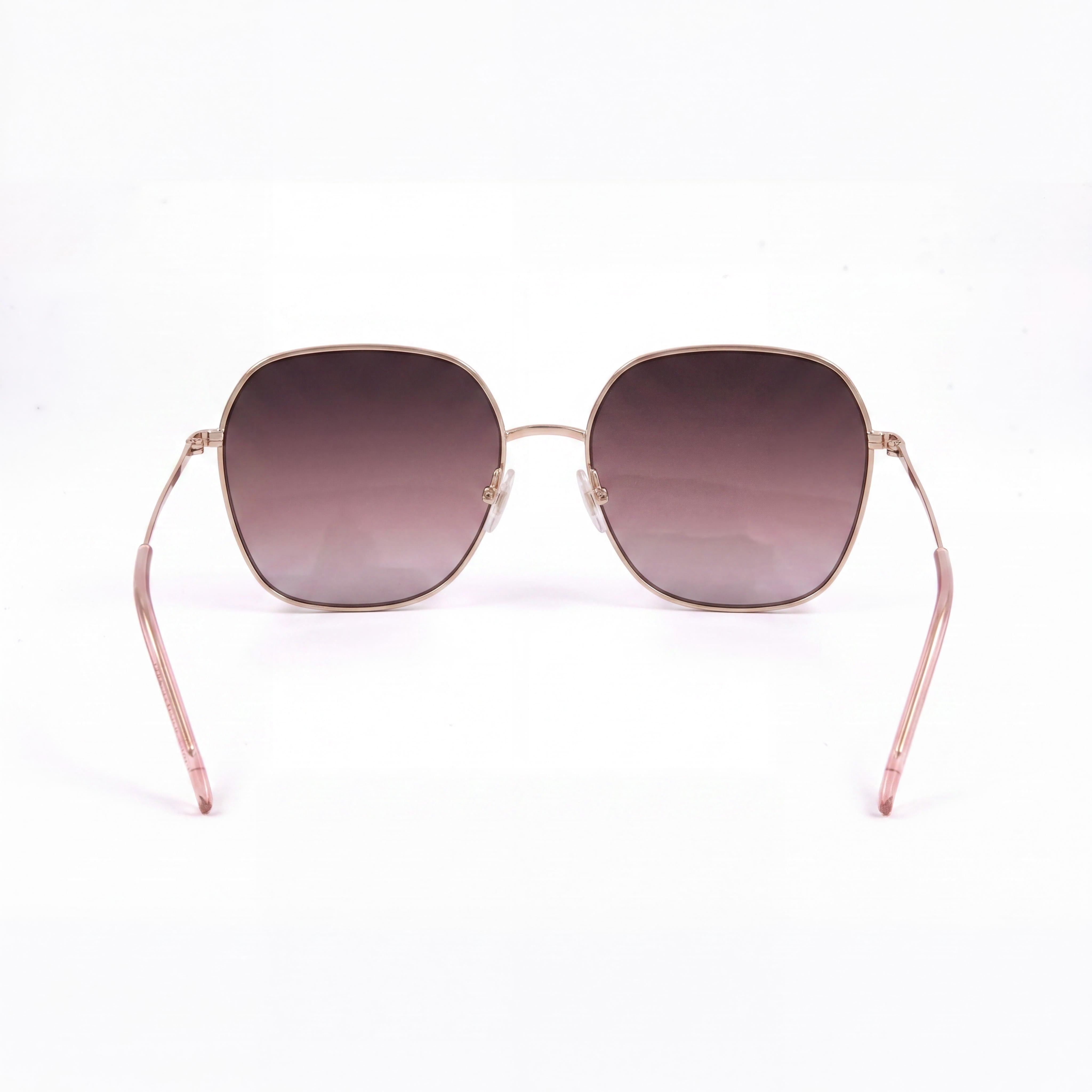 Gafas de sol unisex casuales Hugo Boss de oro rosa y acero inoxidable con cristales degradados no polarizados UV 400 en rosa sombreado, 58 mm, Photo 4