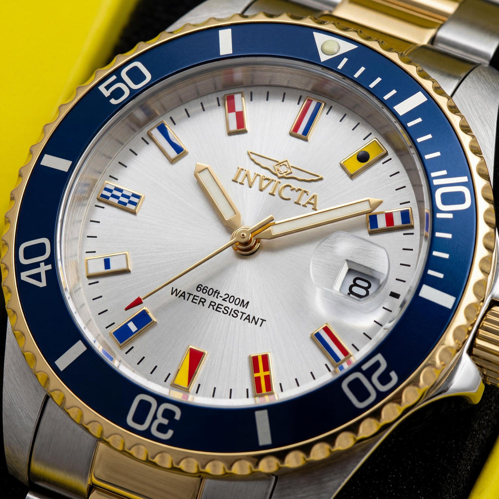 Invicta Pro Diver 49887 Men's Quartz Watch, 40mm Stainless Steel Case, Silver Dial, Stainless Steel Bracelet