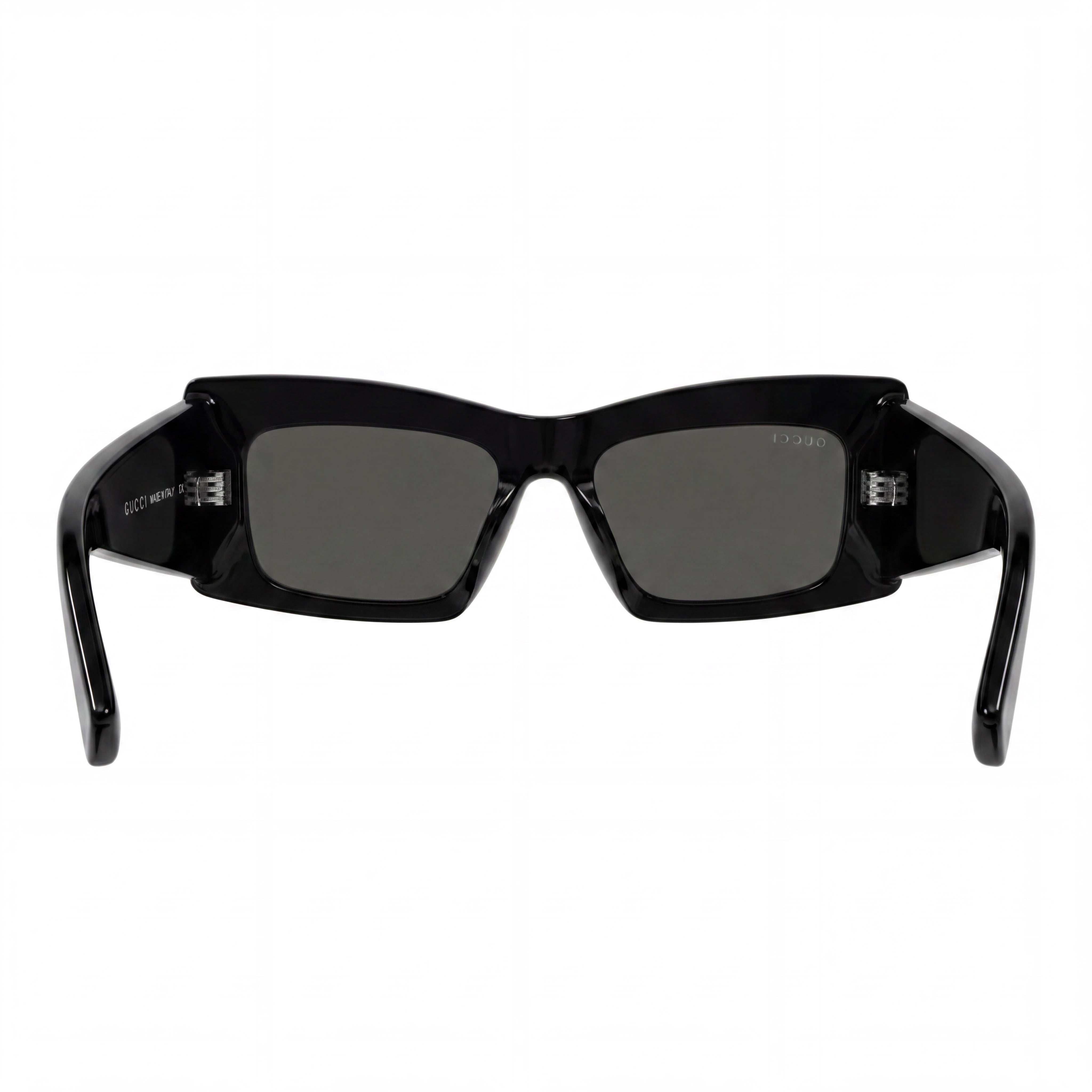 Gucci Classic Women's Black Acetate Frame Oversized Sunglasses with Multicolor Lenses, UV Protection, 53mm, Photo 4