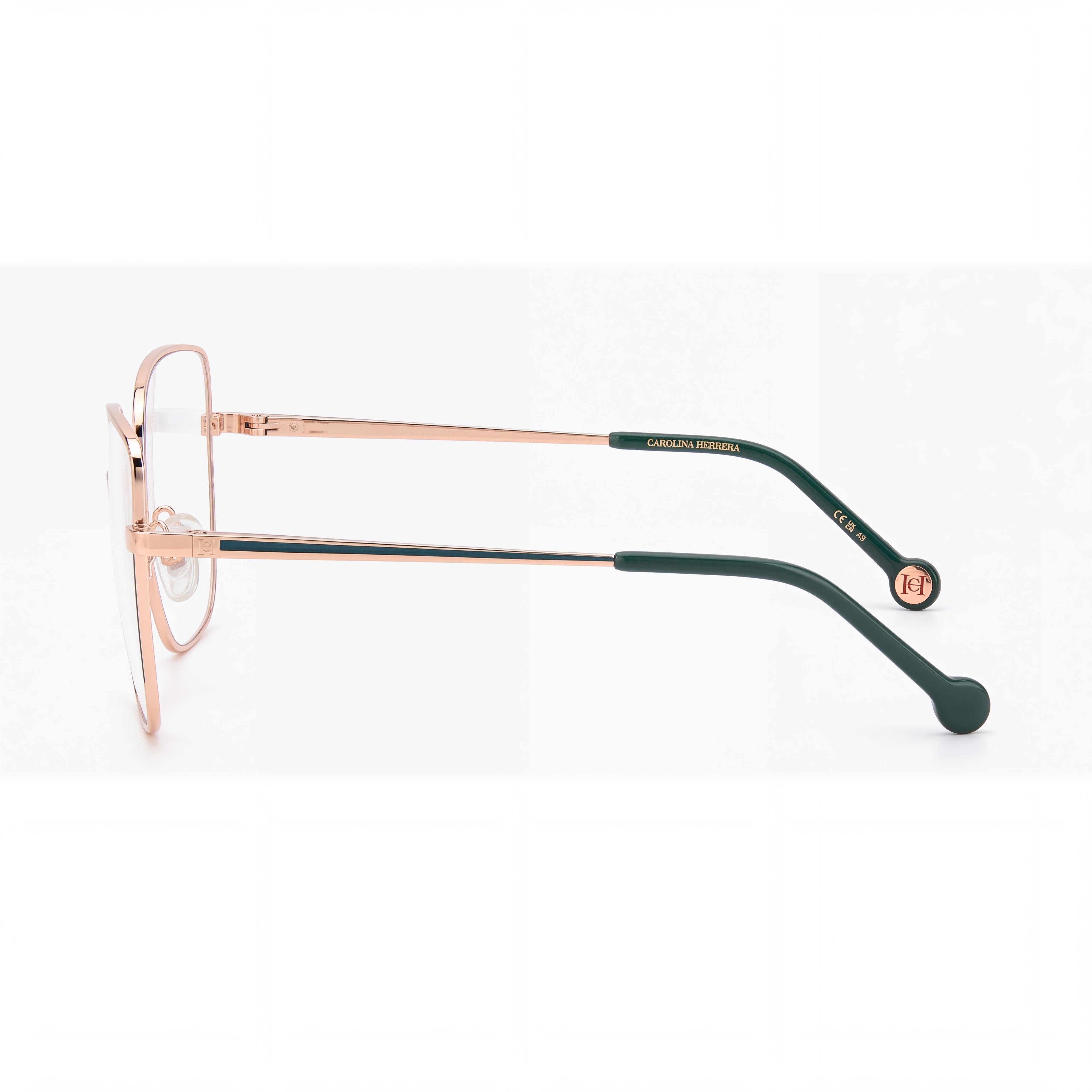 Carolina Herrera Her 0209 Women's Metal Gold Green Eyeglasses 56mm, Photo 2