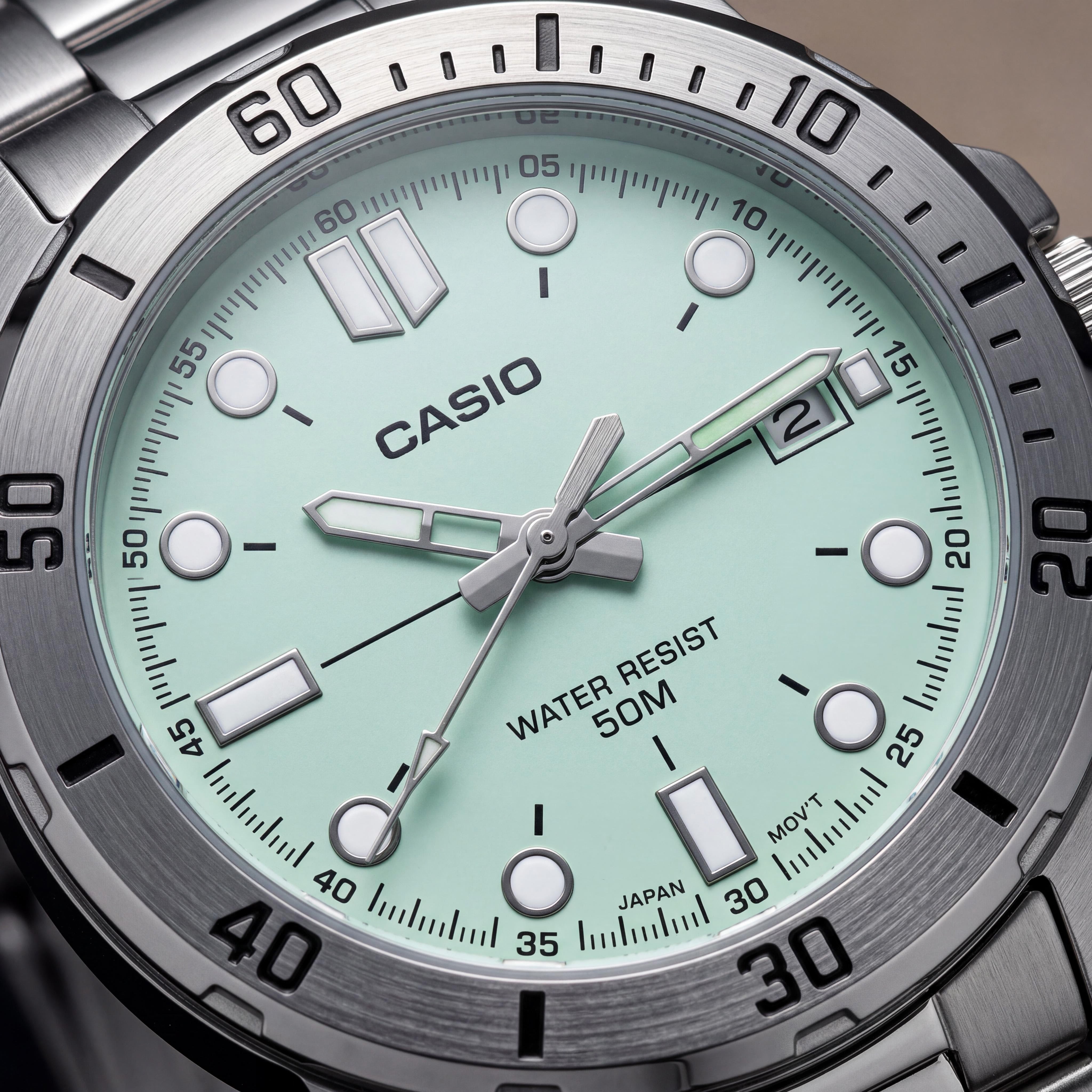 Casio Men's MTP-VD01D-3E1VUDF Wrist Watch with Water Resistant Feature and Teal Frame Color, Photo 2