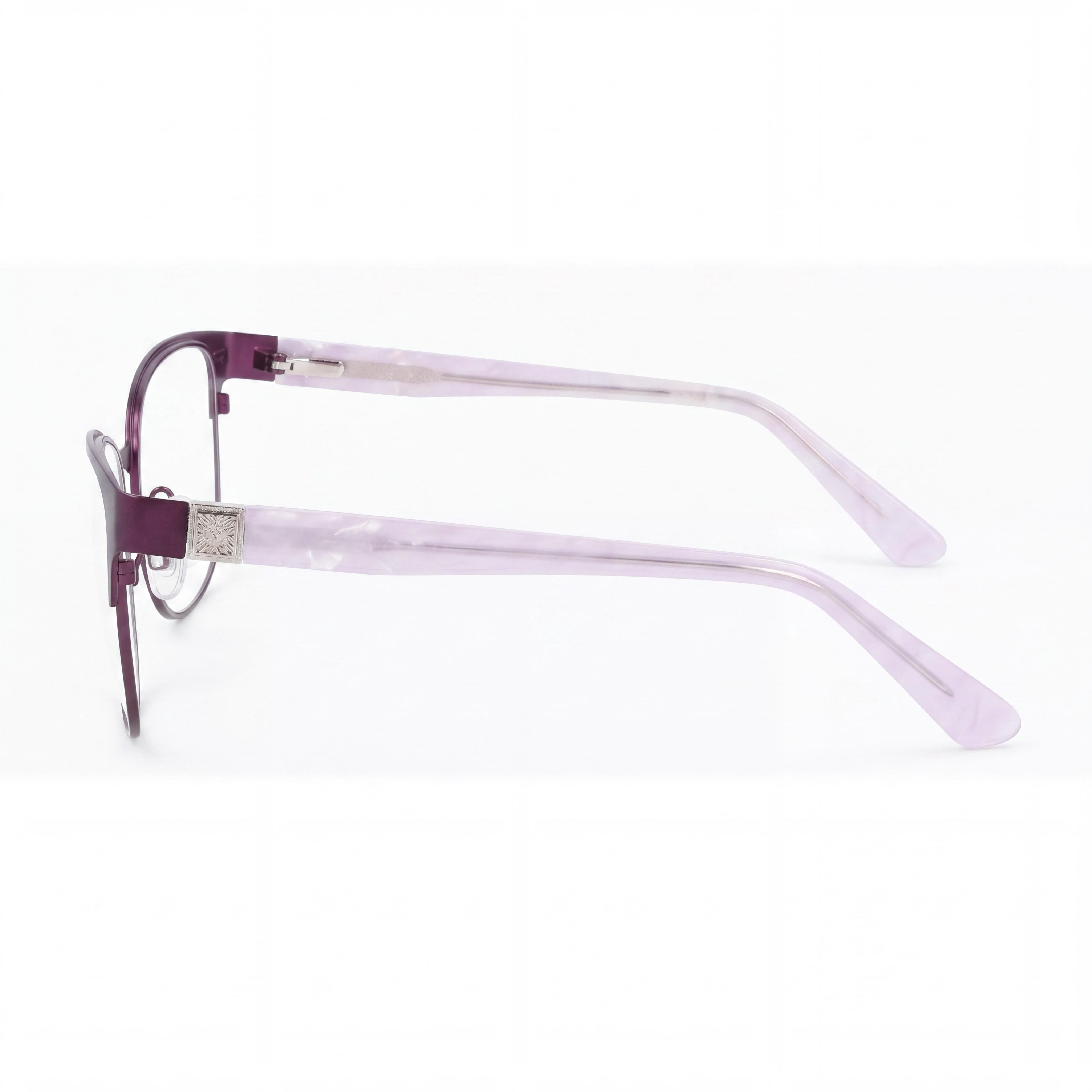 Anne Klein AK5122 Classic Women's Plum Acetate Eyeglasses with Non- Polycarbonate Lenses 52-17-135, Photo 3