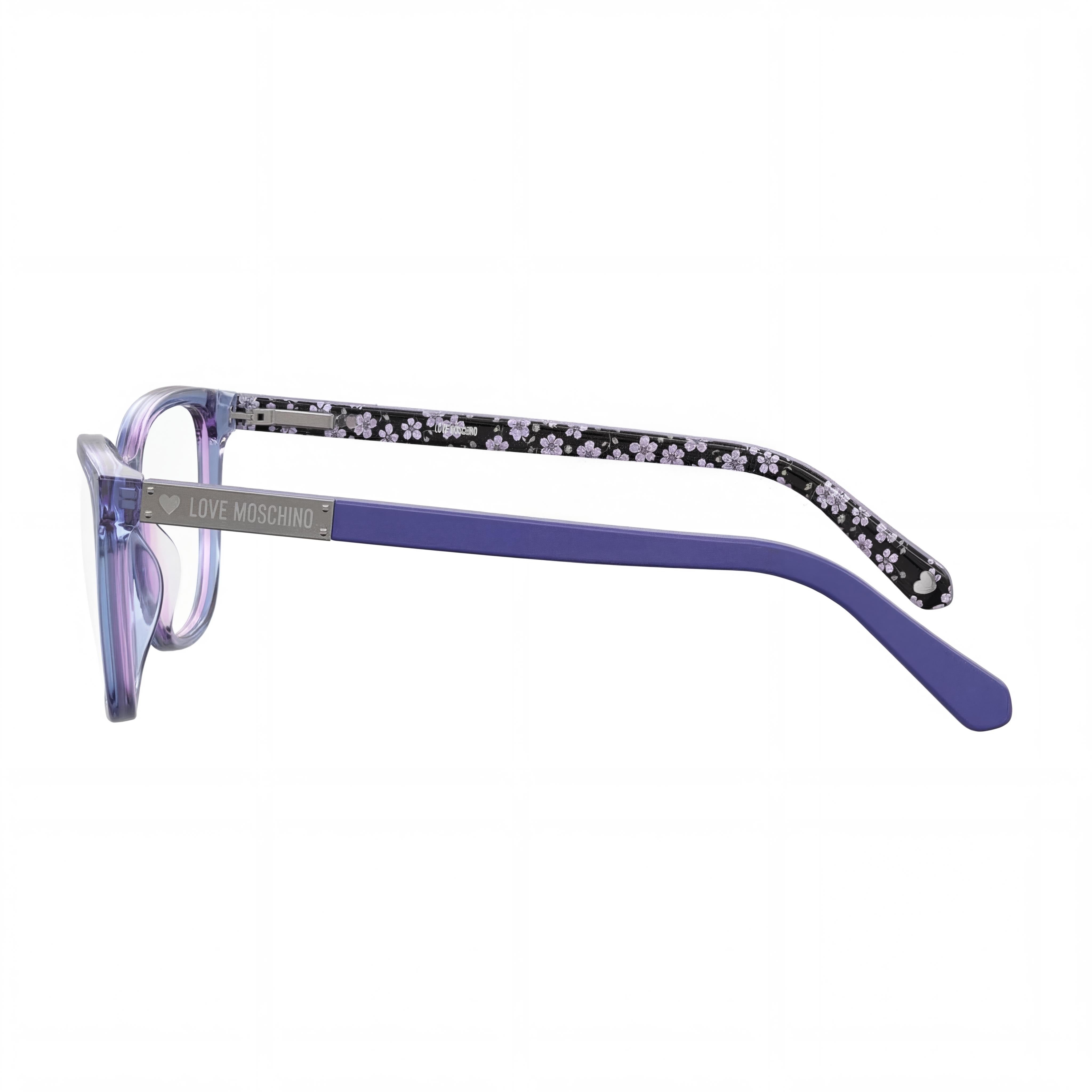 Moschino Mol575 Women's Blue Acetate Optical Eyeglasses, 53mm Lens, 18mm Bridge, 140mm Temple, Photo 3