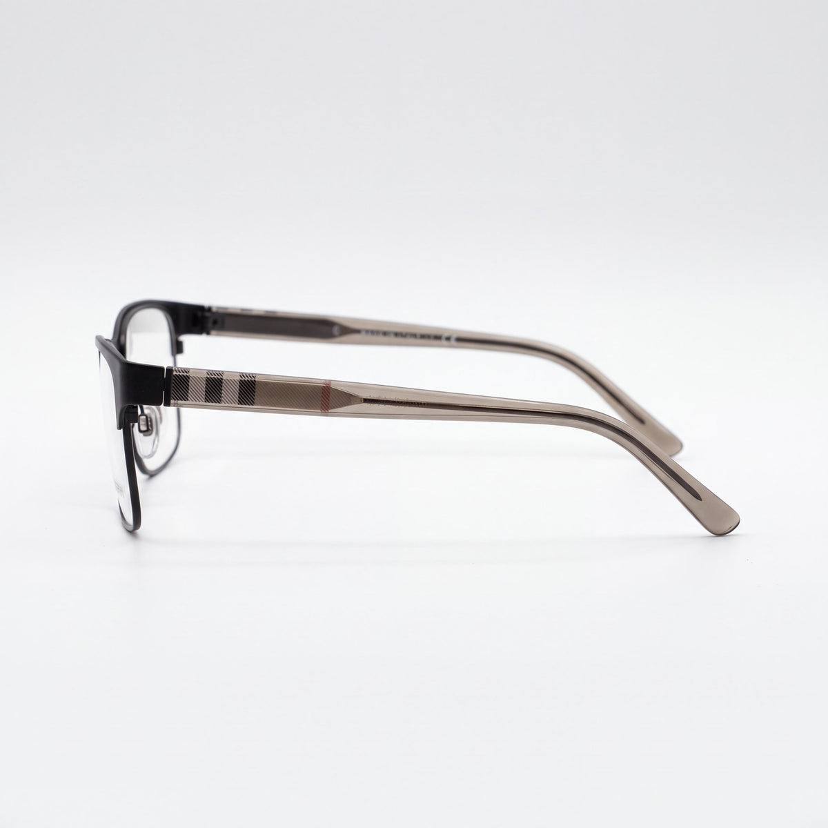 BURBERRY Men's Be 1289 Matte Black Plastic Optical Eyeglass Frame with Demo Lenses, Size 55-16-140, Photo 3