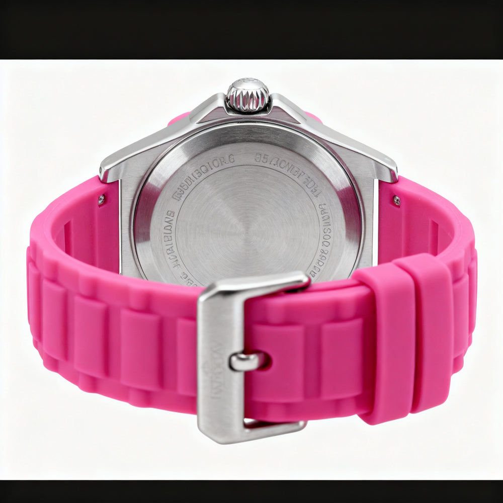 Reloj Invicta Angel Chronograph para mujer, de acero inoxidable, luminoso, rosa y blanco, con correa de silicona, 38 mm