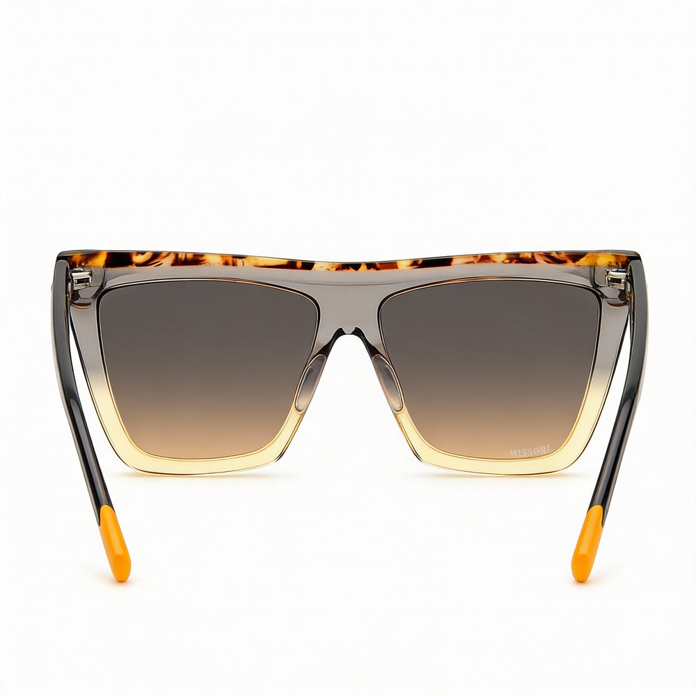 Missoni Classic Unisex Acetate Non-Polarized Sunglasses, Grey Ochre Brown Ochre Frame, Brown Ochre Lenses, 59mm