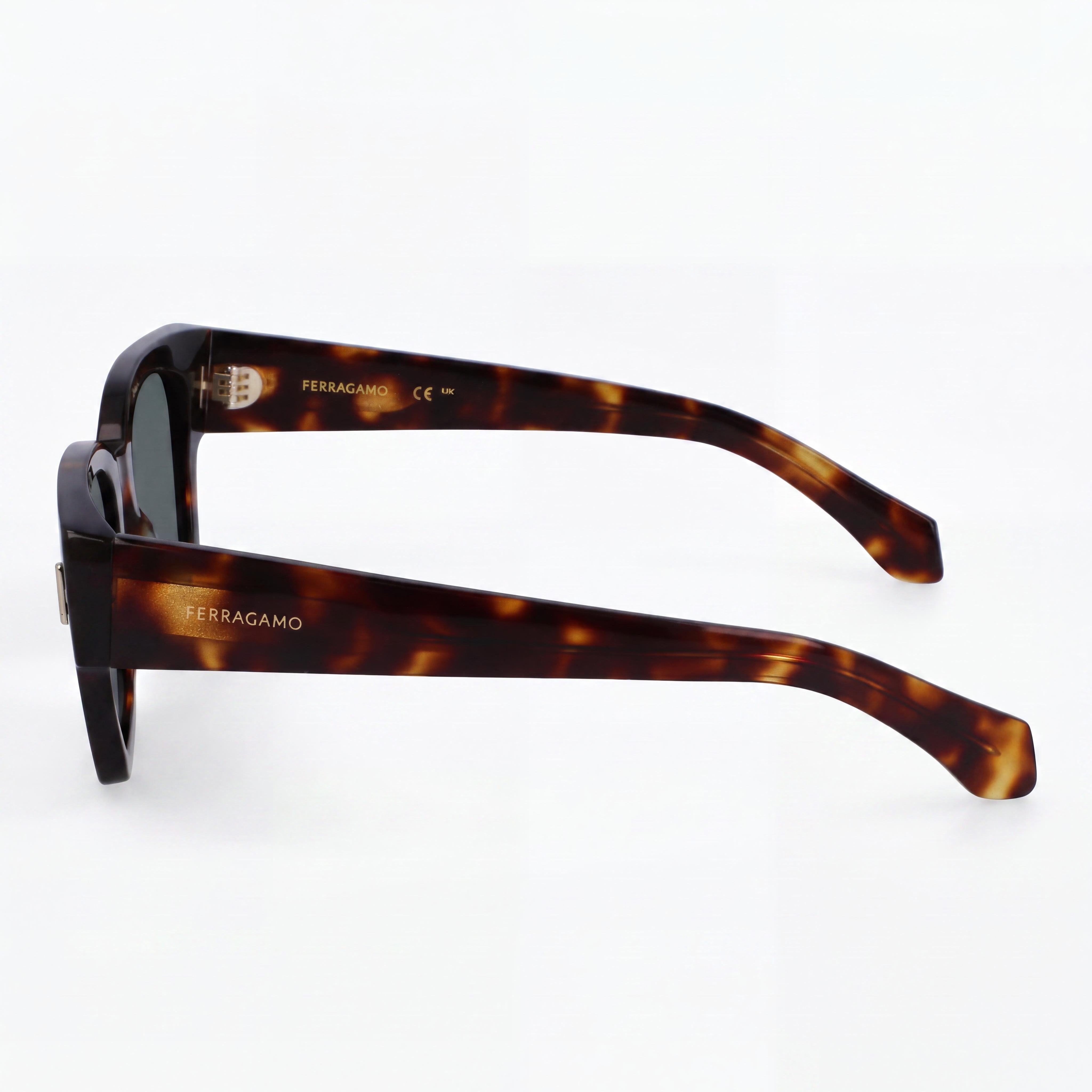 Salvatore Ferragamo Modern Women’s Dark Tortoise Acetate Sunglasses 52mm, Photo 3