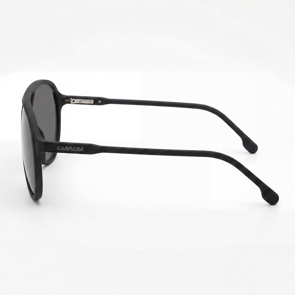 Gafas de sol de piloto Carrera 237/S para hombre - Montura de plástico negro mate, lentes polarizadas grises 61-13-140