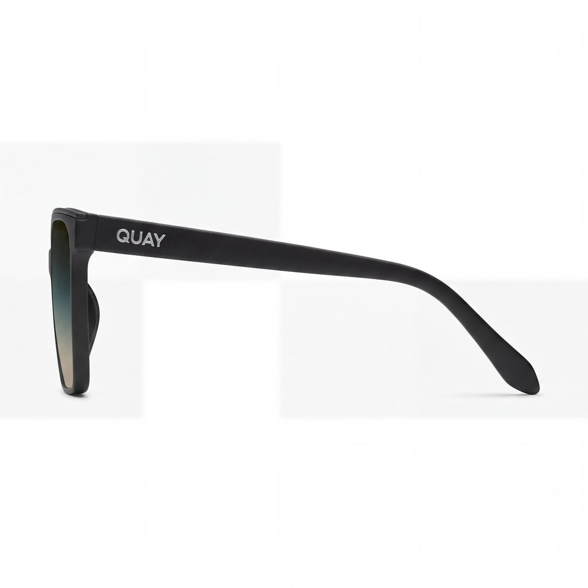 QUAY AUSTRALIA Level Up Women's Sunglasses, Matte Black Injection Frame, Palm Taupe Lenses, UV Protection, 147mm, Photo 3