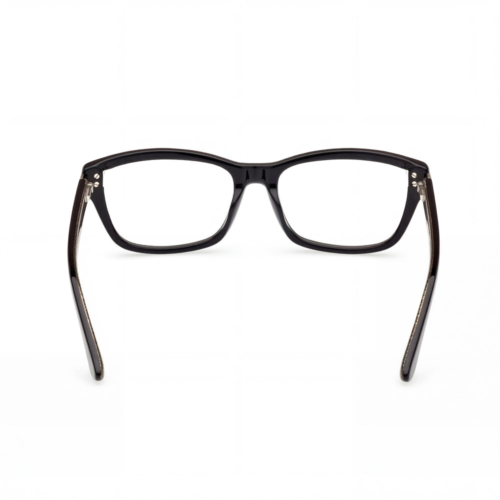 GUESS GU2956 Gafas de Mujer Modernas de Montura Completa Rectangulares en Policarbonato Negro Brillante Lentes de Demostración 54mm