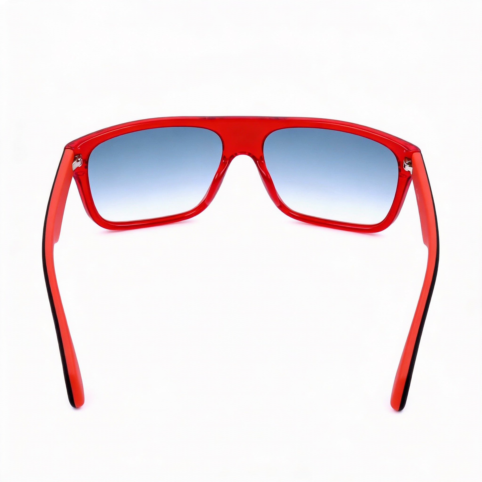 Gafas de sol adidas Originals para hombre con montura de plástico rojo brillante y lentes de espejo grises (ancho de lente: 59), Photo 2