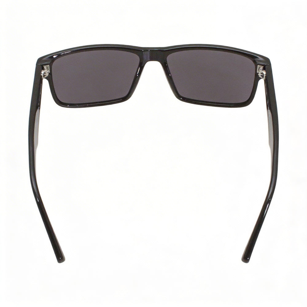 Gafas de sol unisex rectangulares Ferragamo SF960S con montura de plástico negro y lentes grises, 100 % UV, 58 mm
