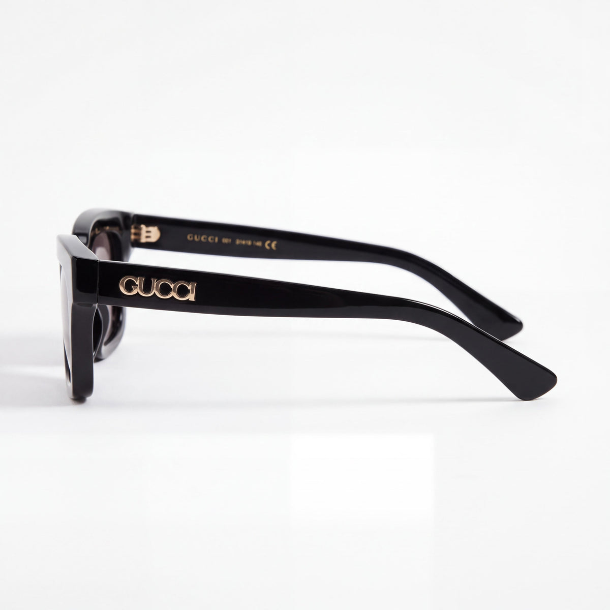 Gafas de sol para mujer Gucci Gg1790s-001 tipo ojo de gato de acetato no polarizadas, negro, gris, negro, 51 mm, Photo 2