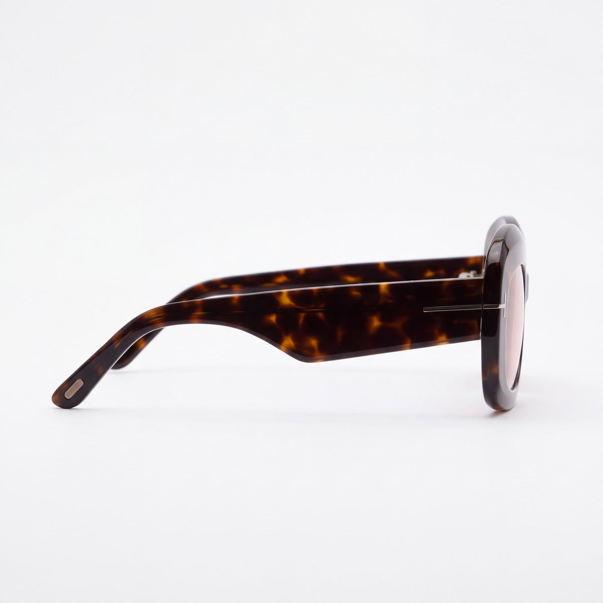 Gafas de sol unisex Tom Ford Ft1219 clásicas polarizadas con montura de carey color habana oscuro y violeta, lentes negras, puente de 23 mm, varilla de 140 mm, Photo 2