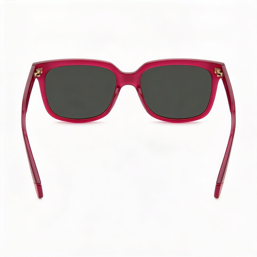 Polaroid Modern Men's Sunglasses with Fuchsia Polycarbonate Frame and Grey Non-Polarized UV 400 Lenses 54mm