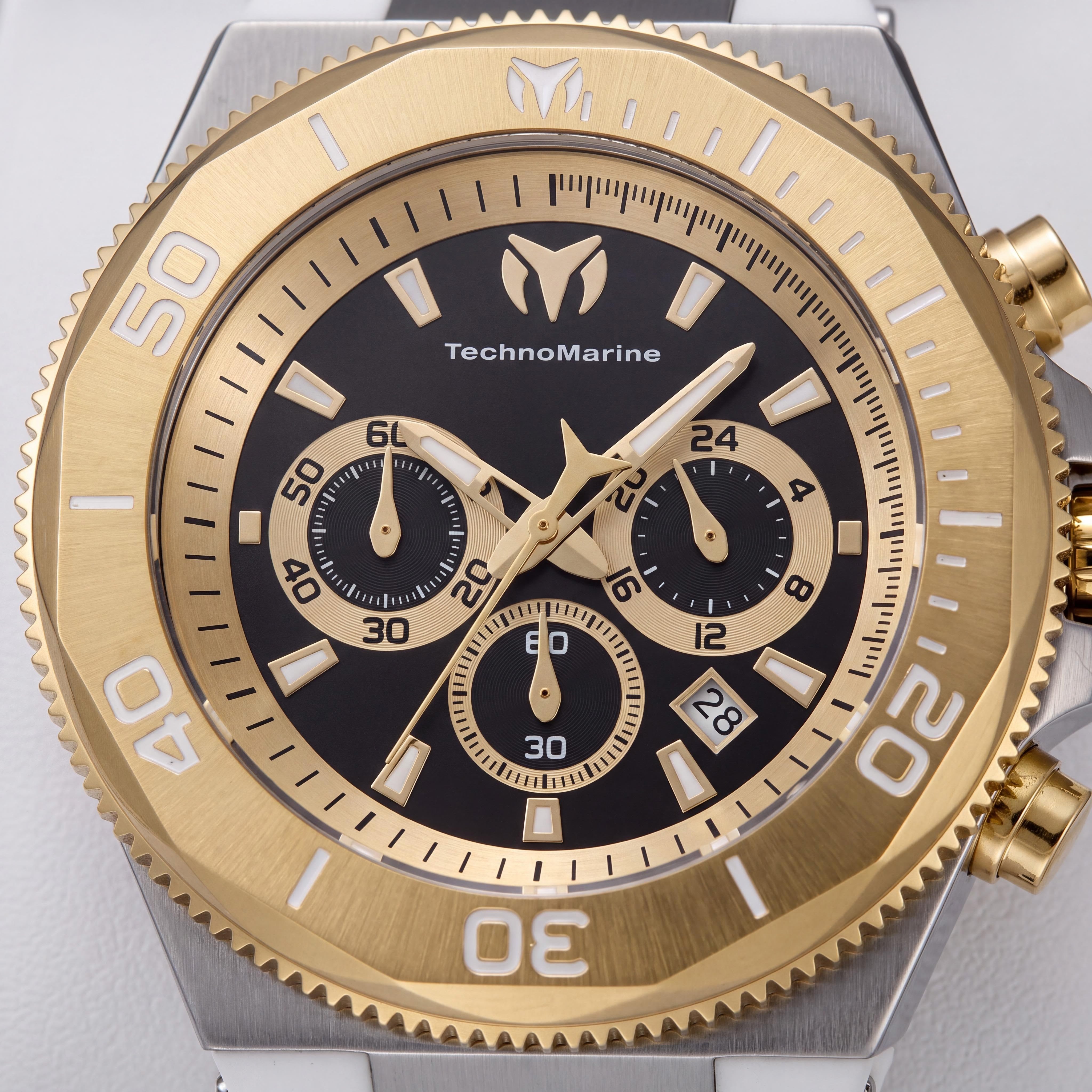 Technomarine Manta - Ocean TM-224019 Men's Chronograph Watch, Silver Stainless Steel, Black Dial, 49mm, Photo 2