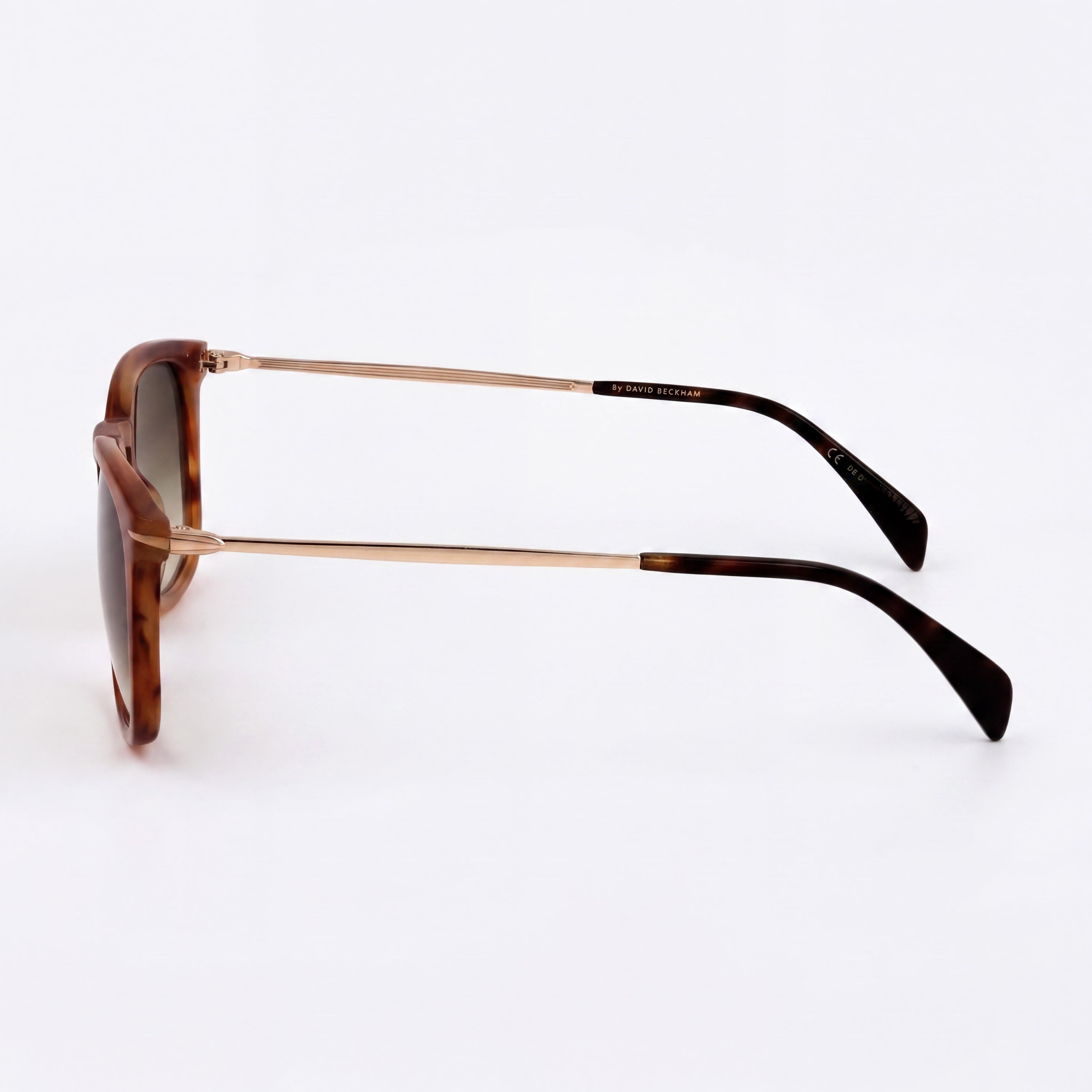 David Beckham DB 1034/S Gafas de sol casuales para hombre, acetato dorado/marrón, no polarizadas, protección UV, 53 mm, Photo 3