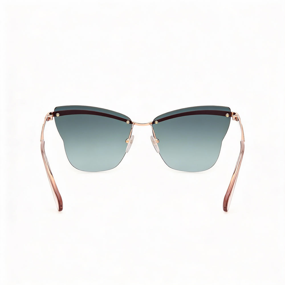 Max & Co. Modern Women's Sunglasses with Gold Metal Frames and Gradient Green Lenses, 60mm Lens Width