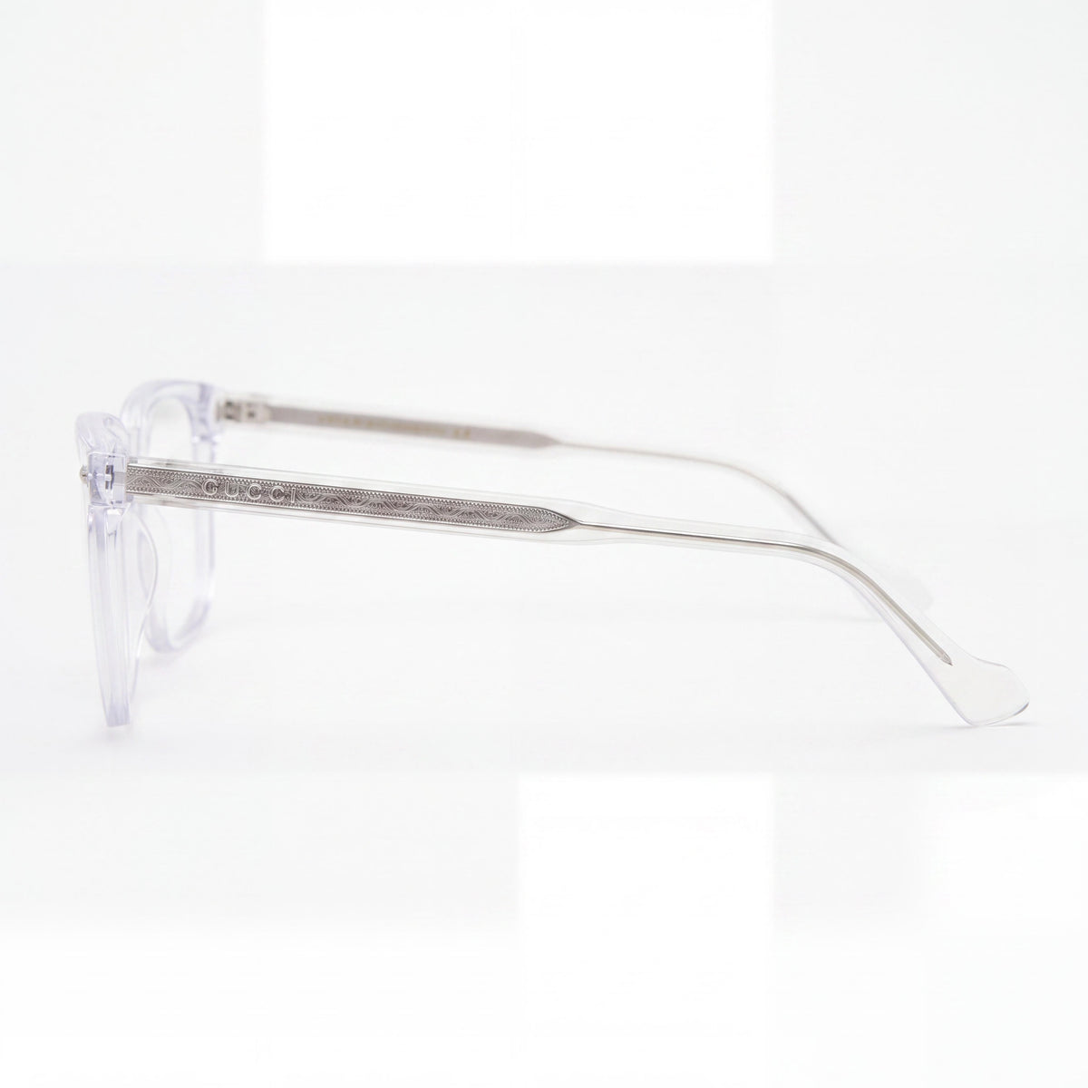 Gucci GG0737O Men's Square Crystal Plastic Frame Eyeglasses with 53mm Lens Width and 18mm Bridge, Photo 2