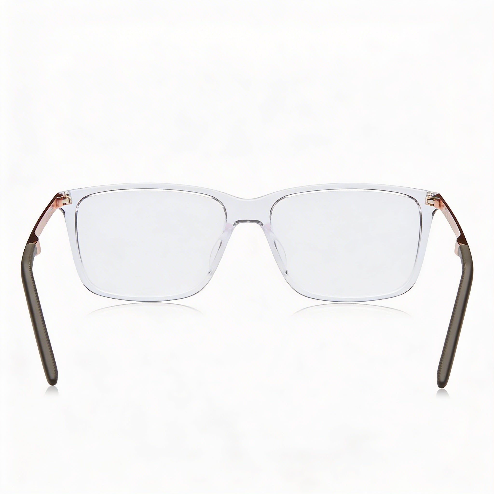Nike Modern Unisex Eyeglasses Frame, Clear Acetate, 54mm Lens Width, with Non-Functional Demo Lenses, Photo 4