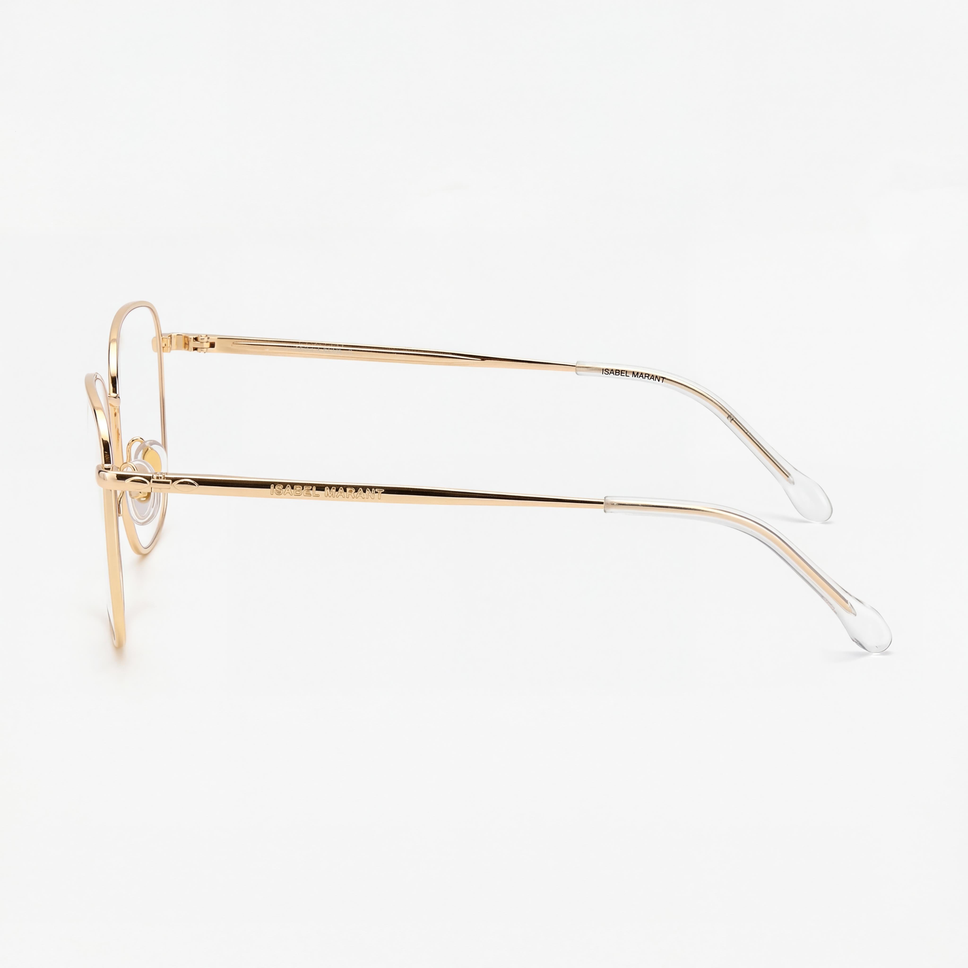 Isabel Marant Modern Unisex Sunglasses featuring Rose Gold Alloy Steel Frame and Polycarbonate Lenses, 54mm, Photo 2
