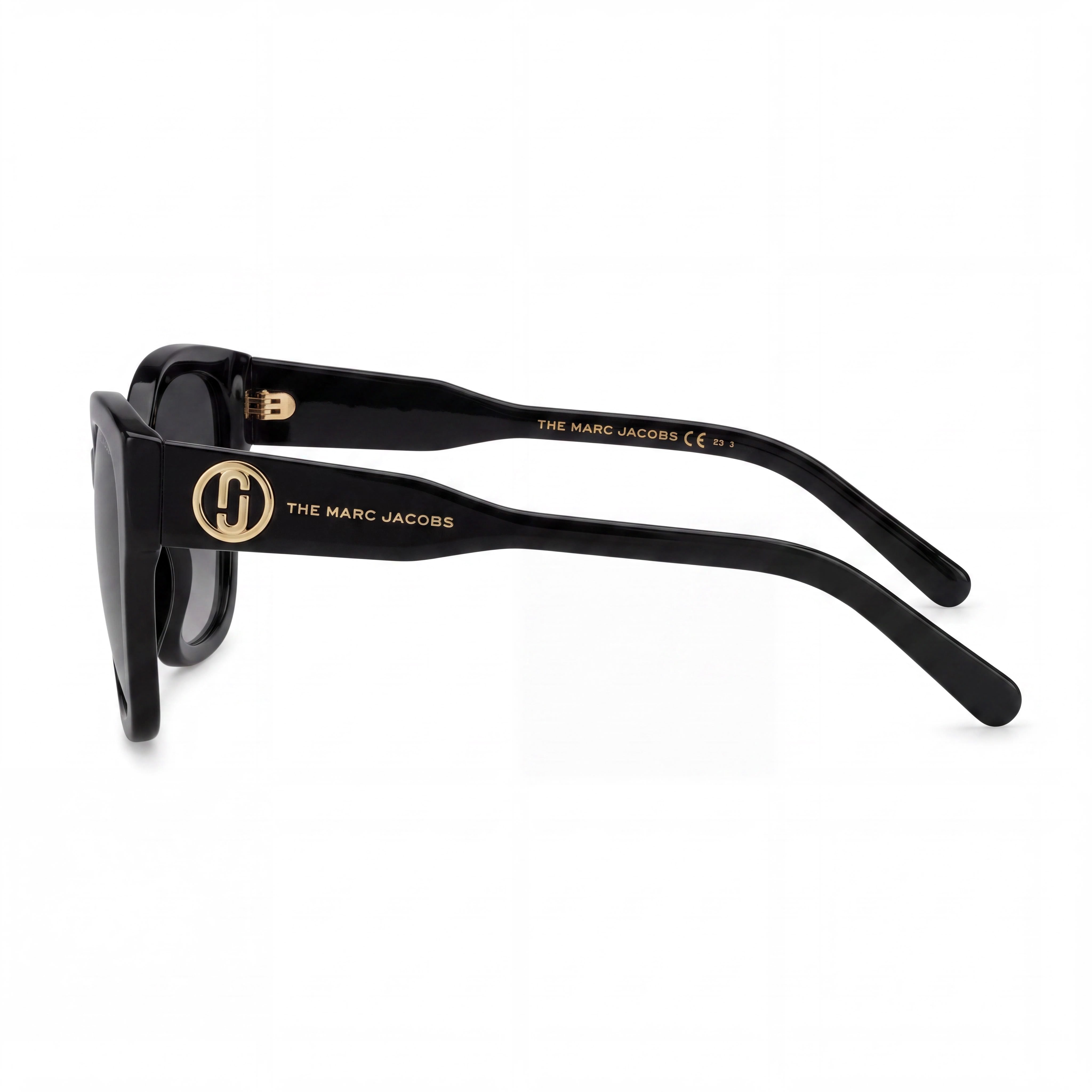Marc Jacobs Marc 626/S Women's Black Plastic Dark Grey Shaded Non-Polarized 100% UV Protection Sunglasses 56mm, Photo 3
