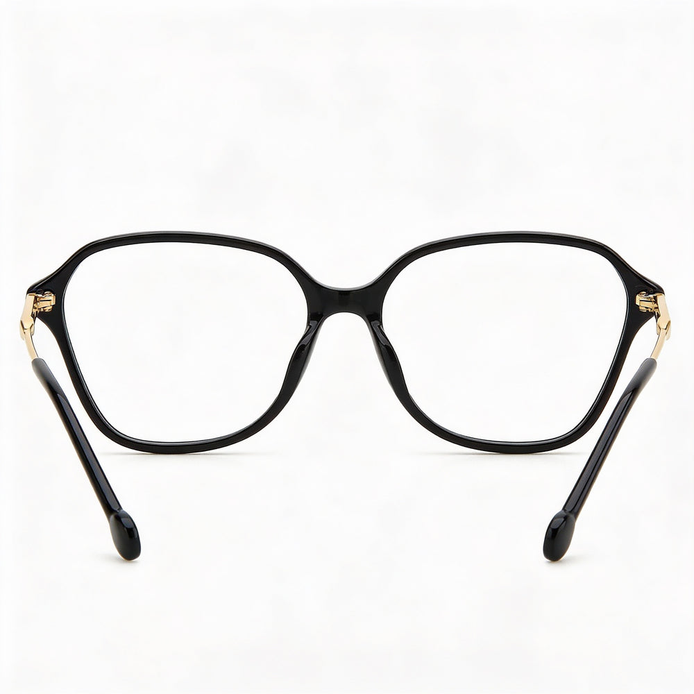 Gafas Carolina Herrera HER 0117 de estilo moderno con montura cuadrada de acetato negro y lentes negras 55-16-145