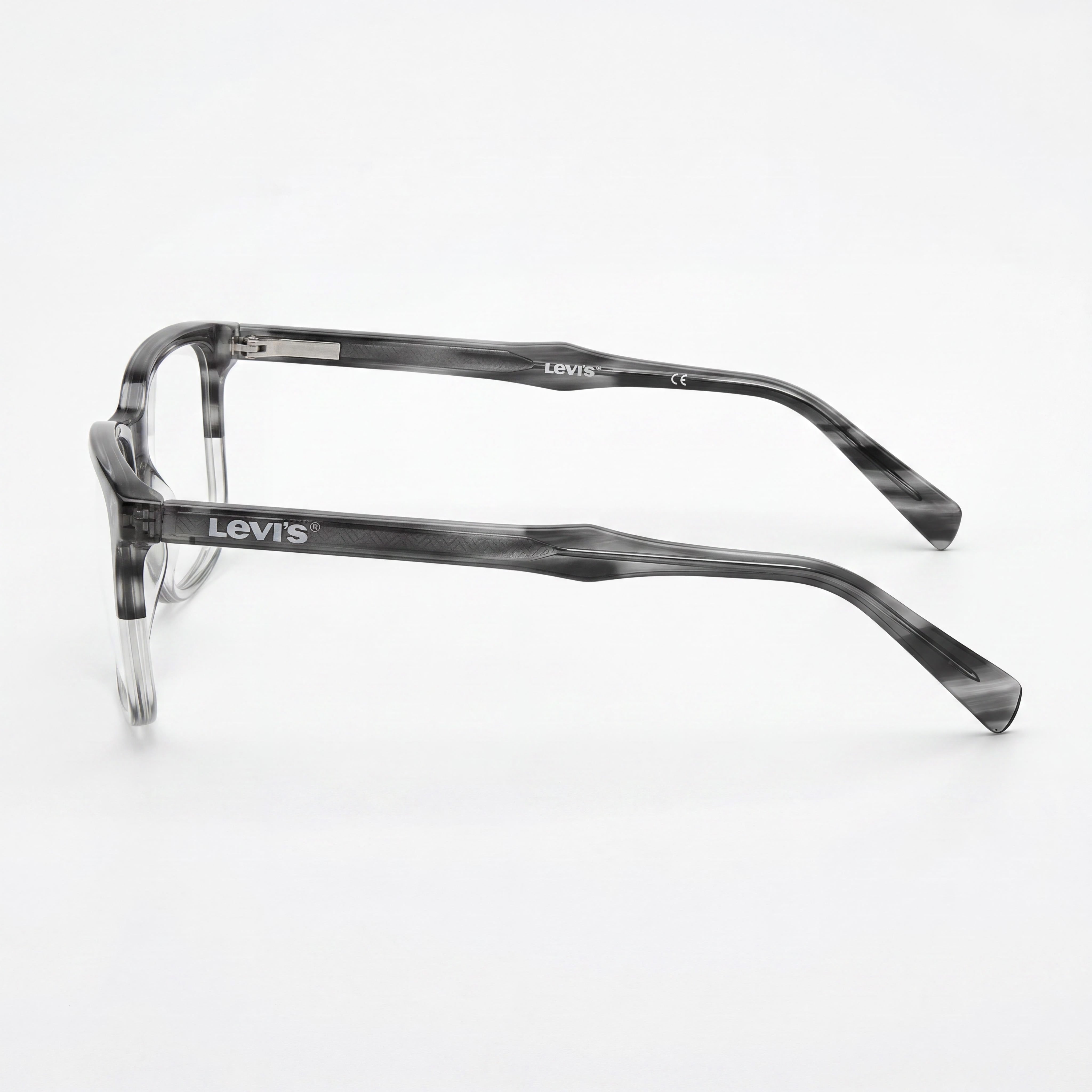 Gafas de vista Levi's LV 5019 rectangulares de polimetilmetacrilato para hombre, transparentes, blancas y grises, talla 54-19-145, Photo 2
