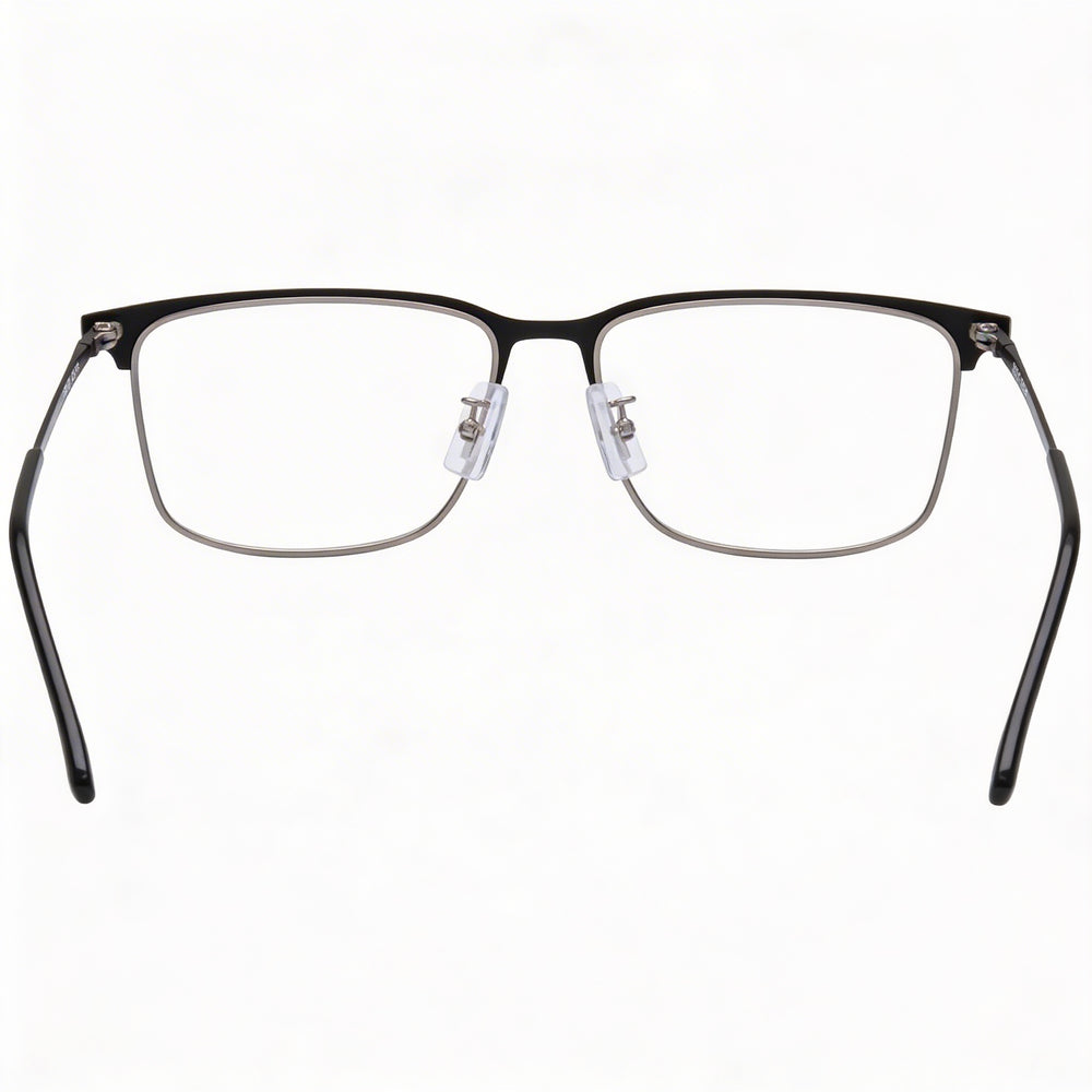 Hugo Boss Modern Unisex Matte Black Stainless Steel Frame with Matte Black Non Polarized Lenses 55-17-145