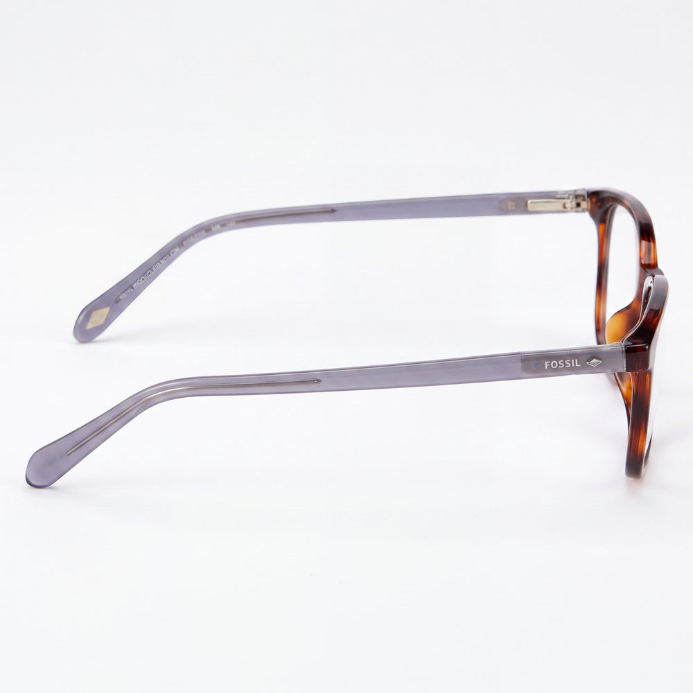 Gafas de sol Fossil FOS 7126 para mujer, armazón de plástico transparente Habana, lentes no policarbonato, 52 mm