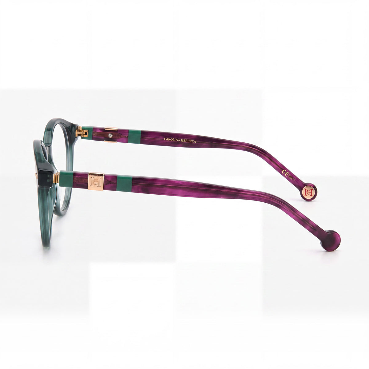 CAROLINA HERRERA Modern Unisex Acetate Sunglasses Burgundy Blue 50-18-145, Photo 3
