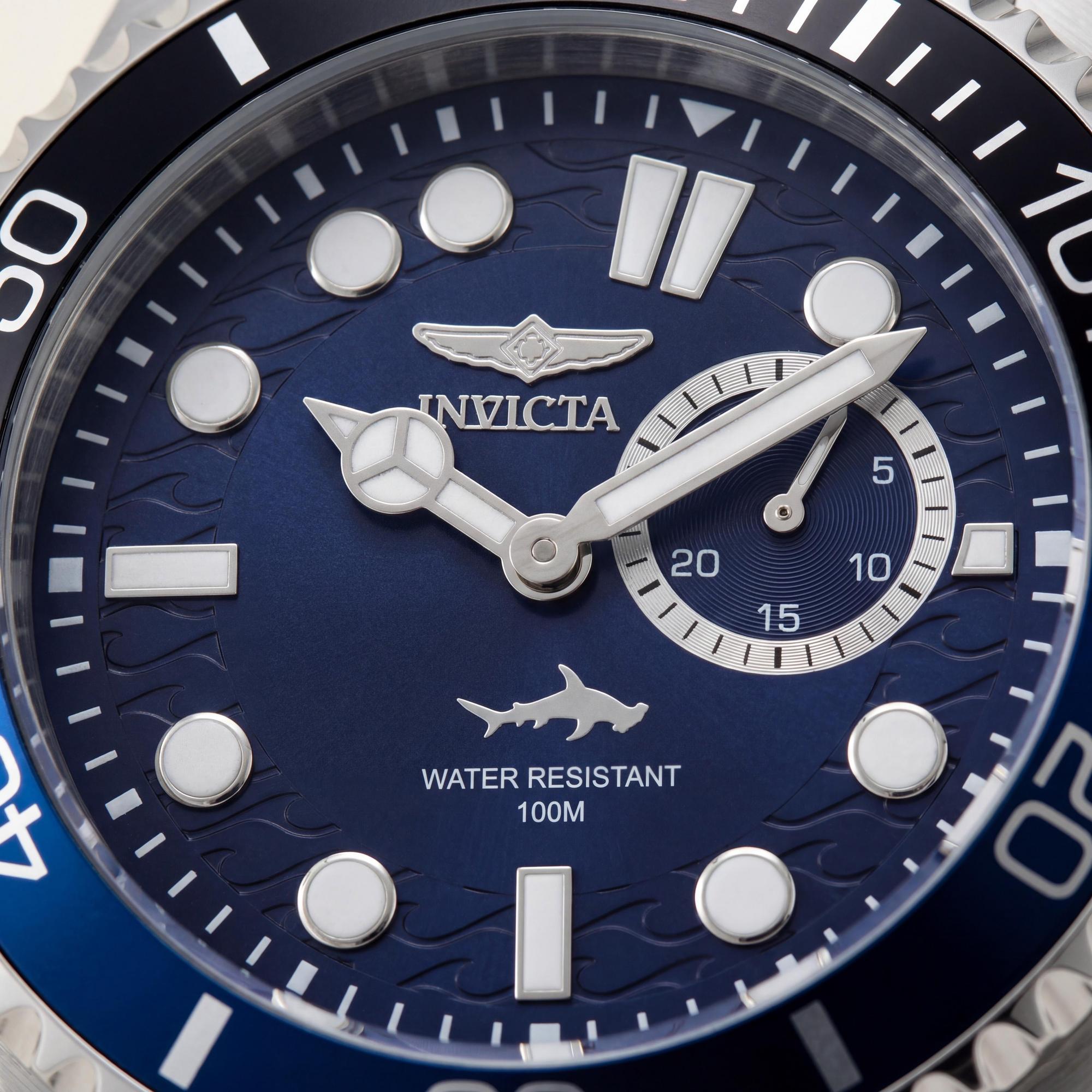 Invicta Pro Diver 49278 Men's Quartz Stainless Steel Watch, Blue Dial, 43mm Case, 10 ATM Water Resistant, Photo 2