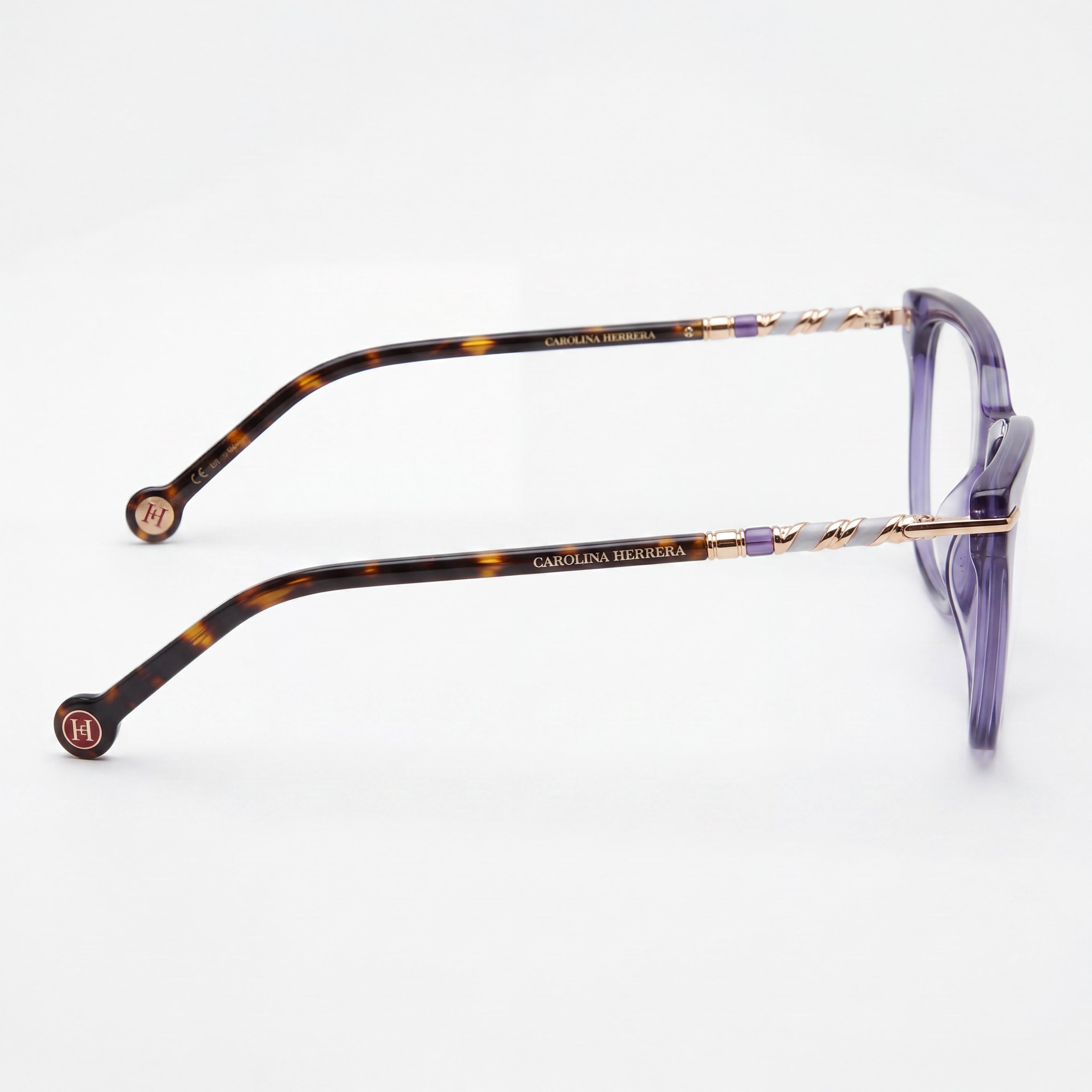 Carolina Herrera Modern Women's Violet Havana Acetate Frame Non-Polarised Polycarbonate Lens Sunglasses 54mm, Photo 3