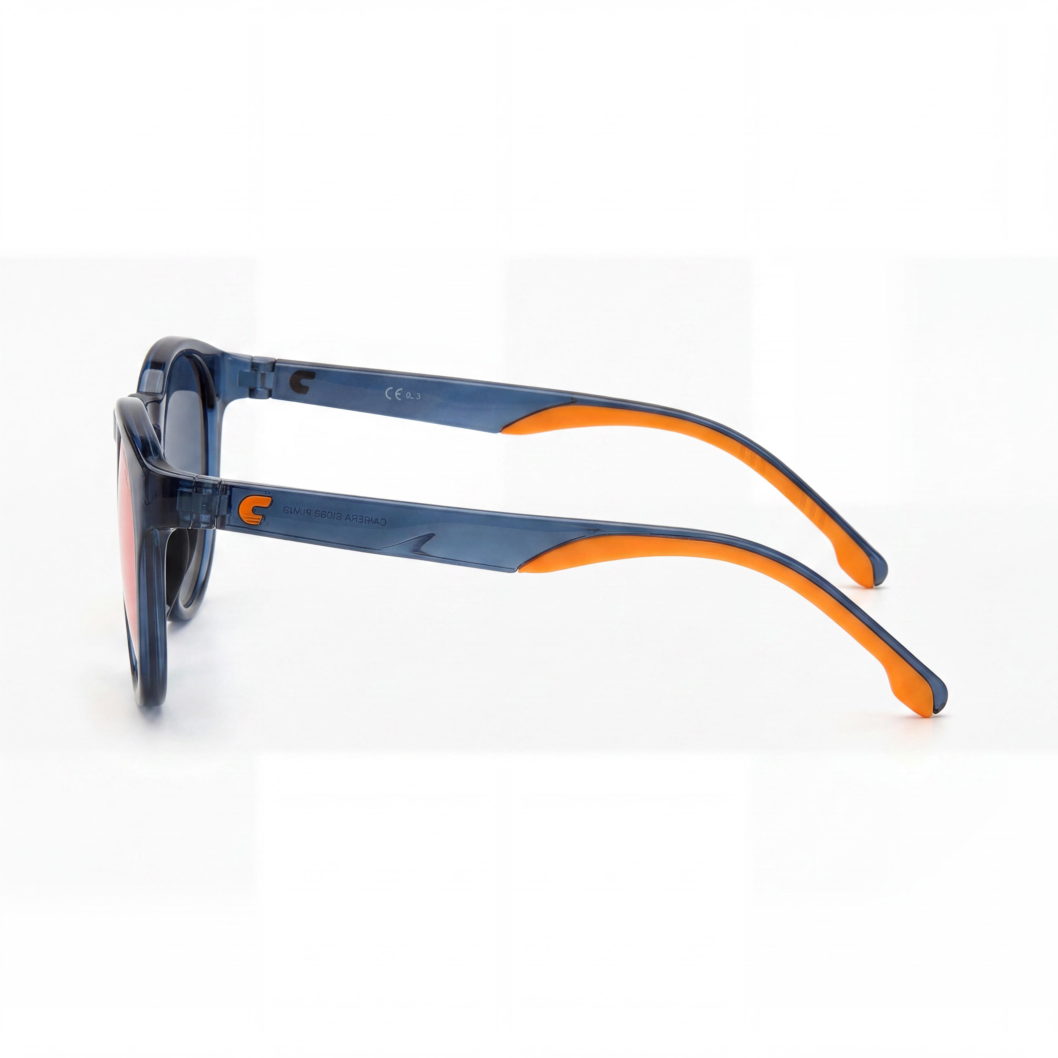 Carrera 8056/S Men's Blue Frame Sunglasses with Mirror Fire Red Non-Polarized Lenses and UV Protection 51mm, Photo 3
