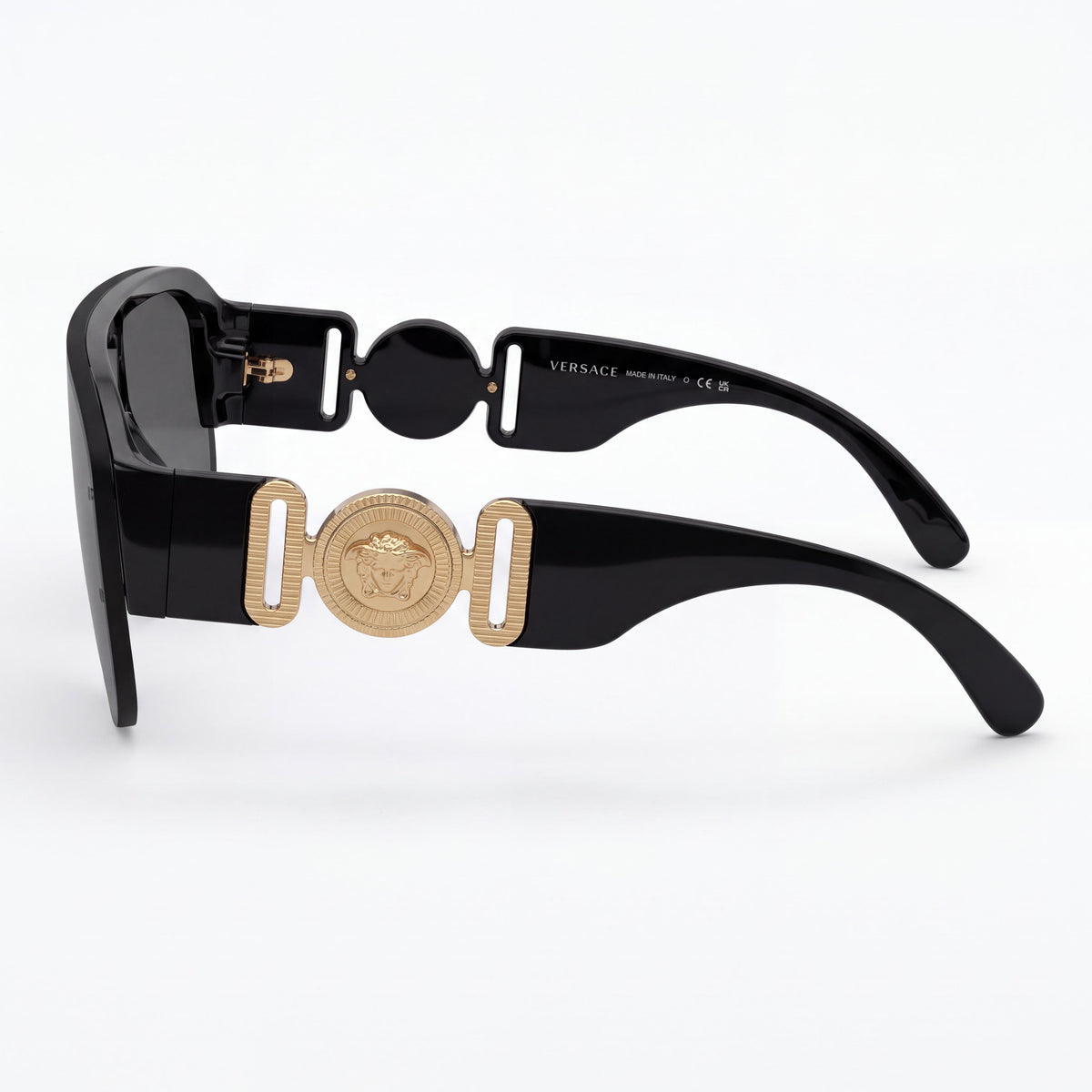 Versace VE4391 Men's Black Dark Grey Injected Frame Grey Lens UV Protection 48mm Sunglasses, Photo 3