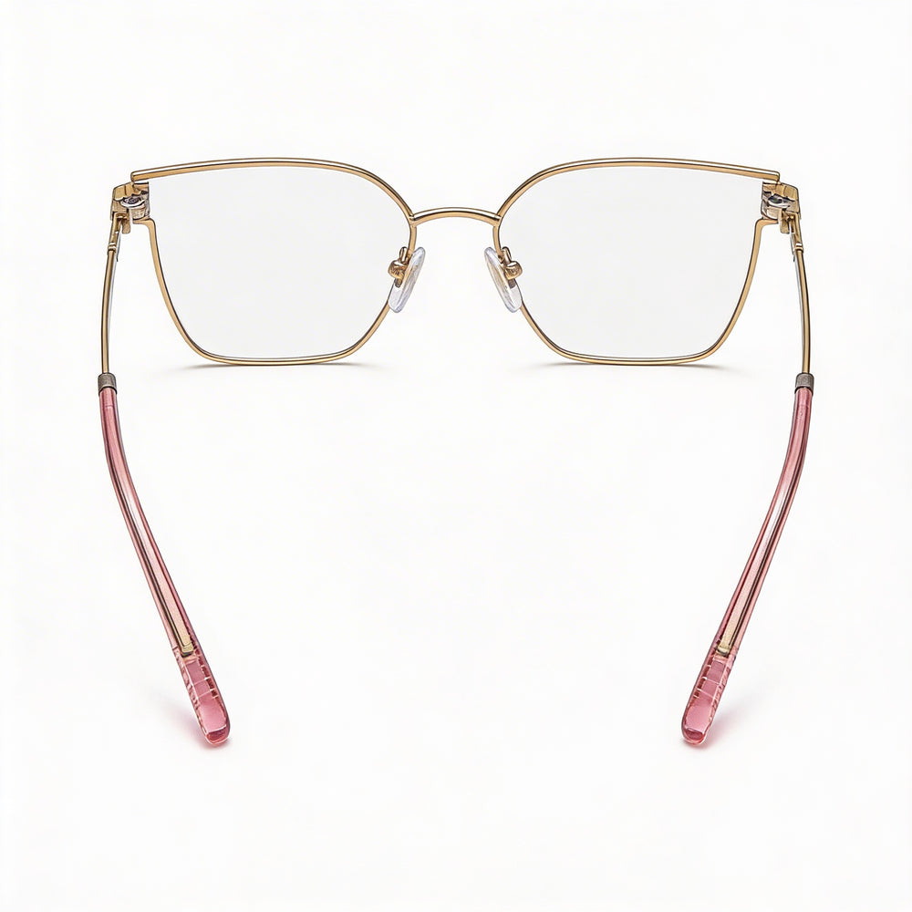 Gafas Chopard Vchl58m para mujer, armazón de acetato oro rosa, lente de 54 mm, puente de 17 mm, patilla de 140 mm