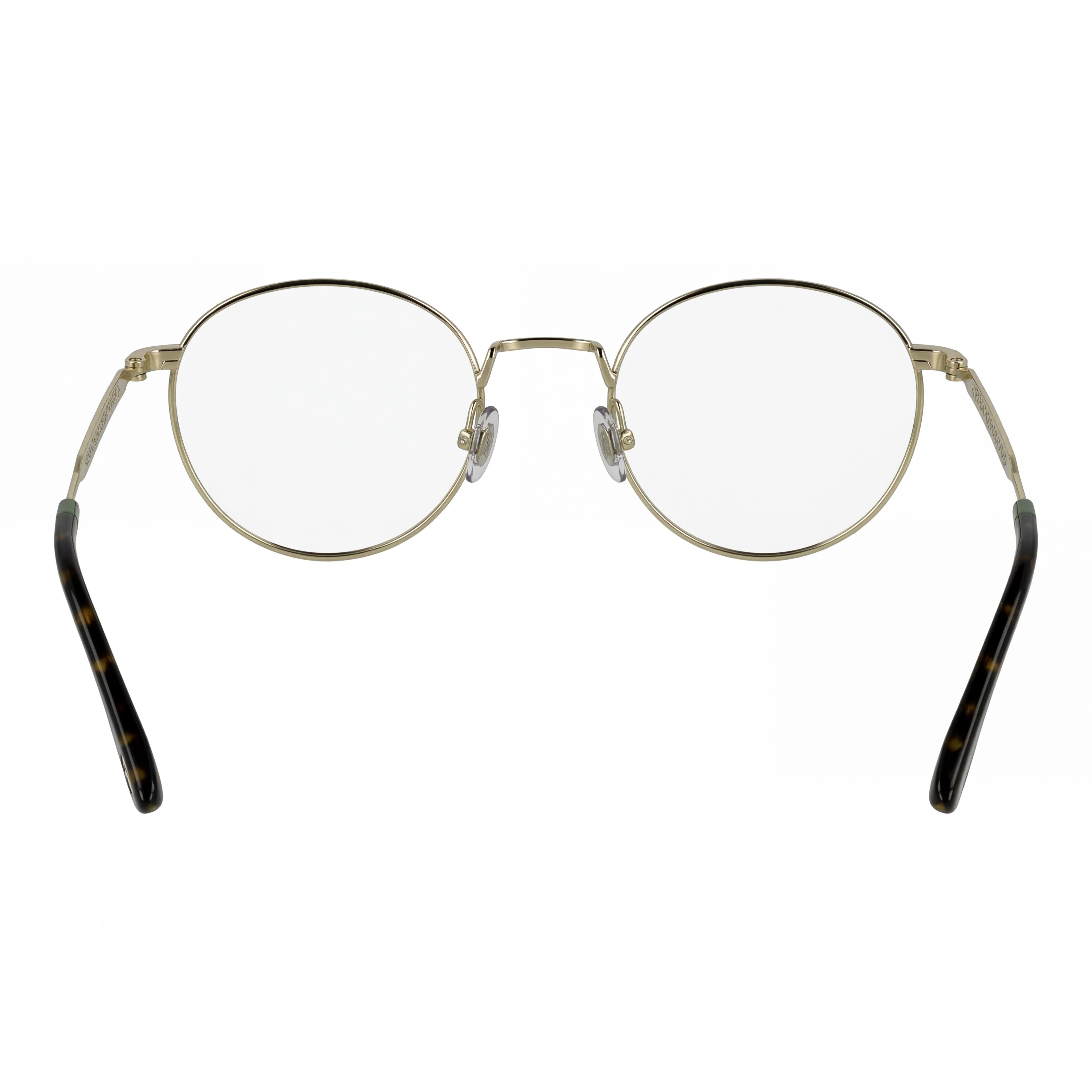 Lacoste L2308 Unisex Round Casual Full-Rim Metal Eyeglasses Gold Frame Transparent Demo Plastic Lenses 51-21-145, Photo 4