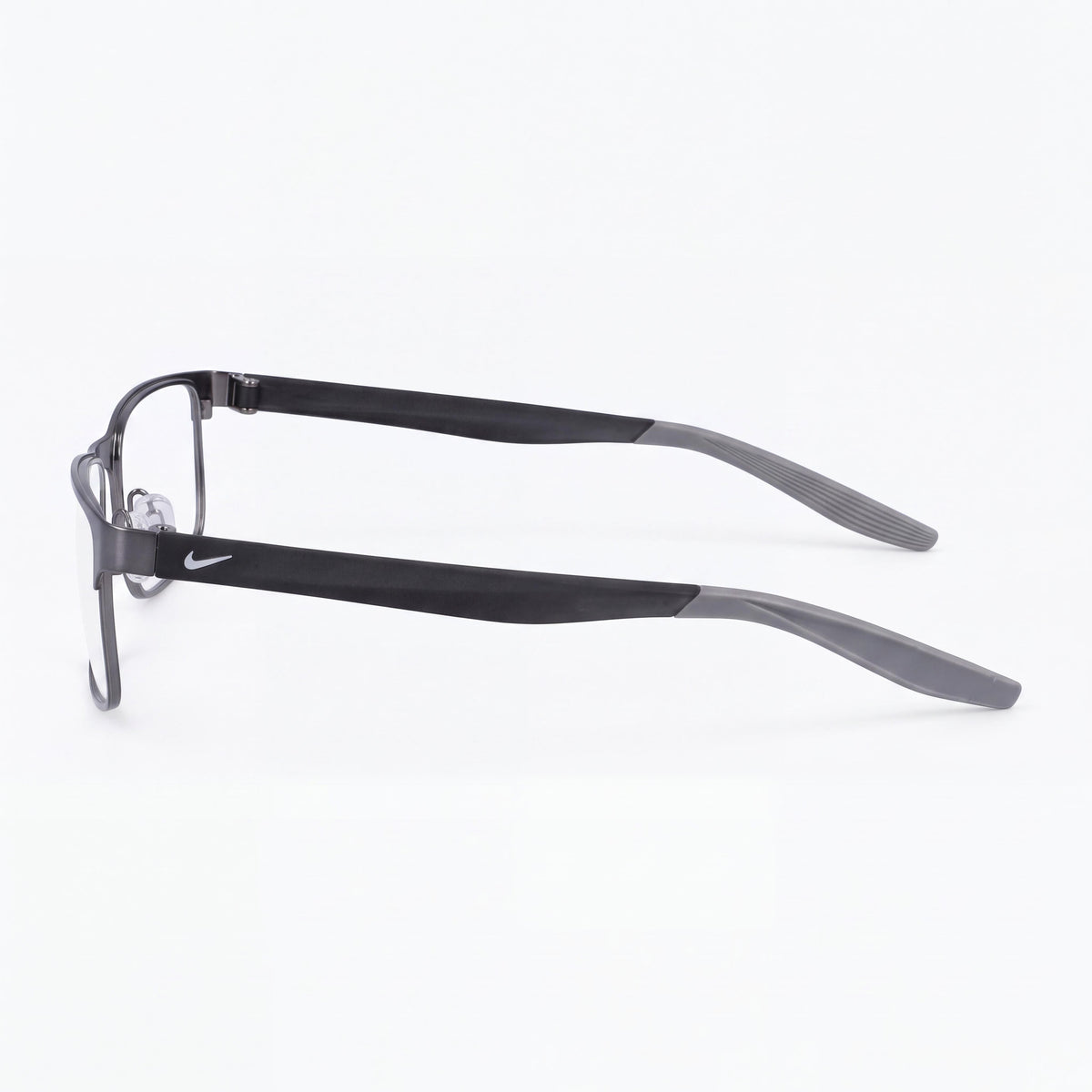 Nike 8131 Unisex Full Rim Rectangular Acetate Eyeglasses 53mm - Brushed Gunmetal Wolf Grey, Photo 3