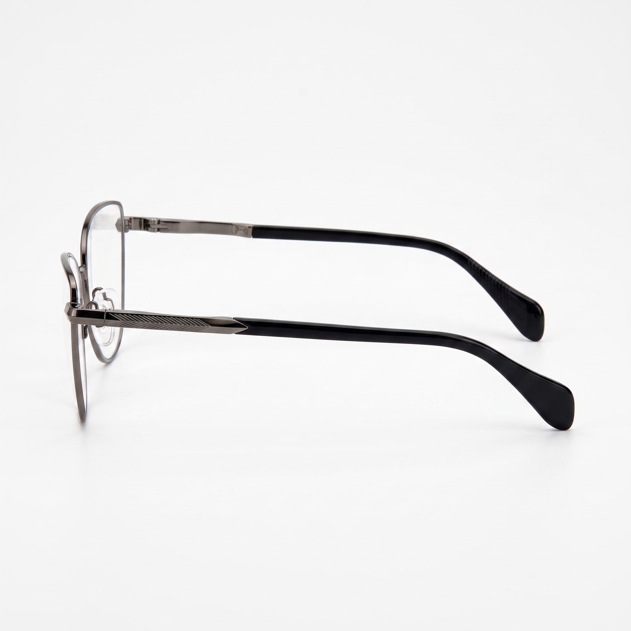 rag & bone Cat Eye Women's Metal Frame Eyeglasses, Light Adaptive, Dark Ruthenium Black, 53mm, Photo 2