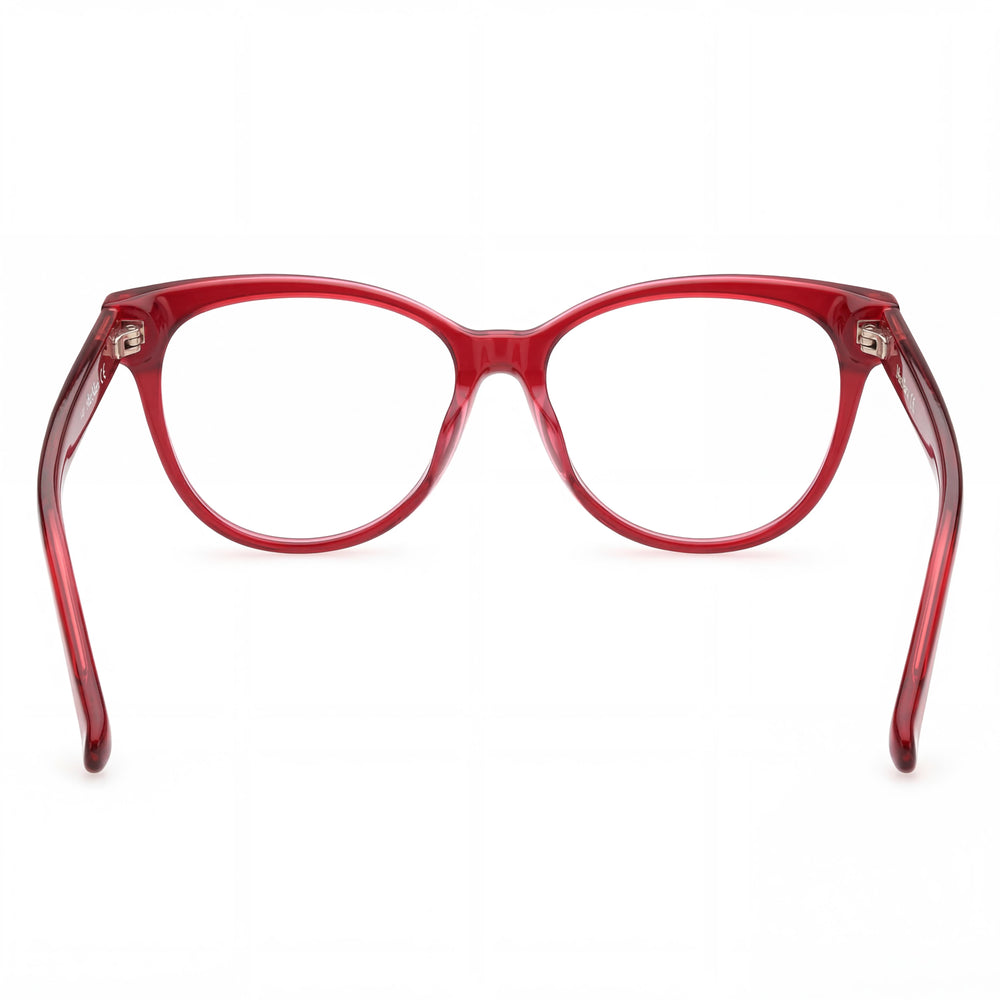MaxMara Casual Women's Eyeglasses Frame in Shiny Red Acetate, Lens Width 54mm, Bridge 14mm, Temple 140mm