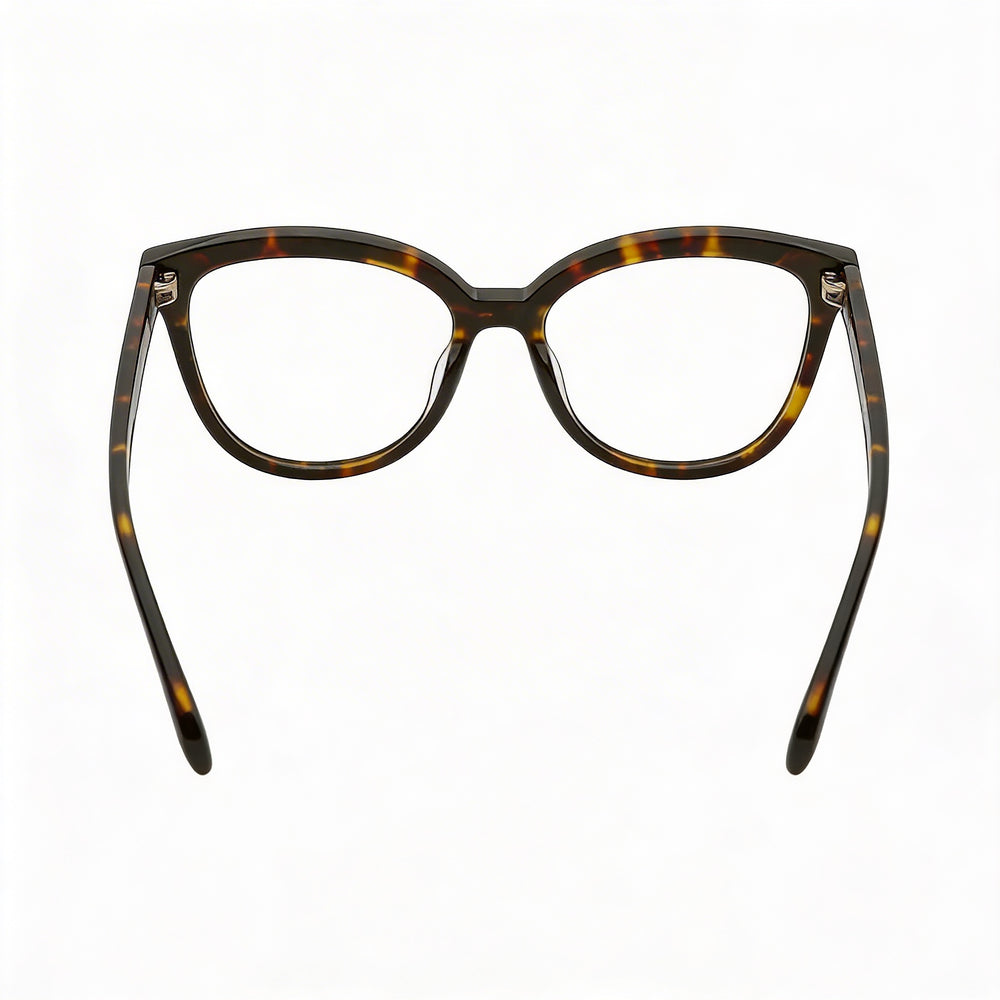 Gafas graduadas Tous Square para mujer, color rojo Havana, de acetato, con lentes transparentes de demostración, 53 mm